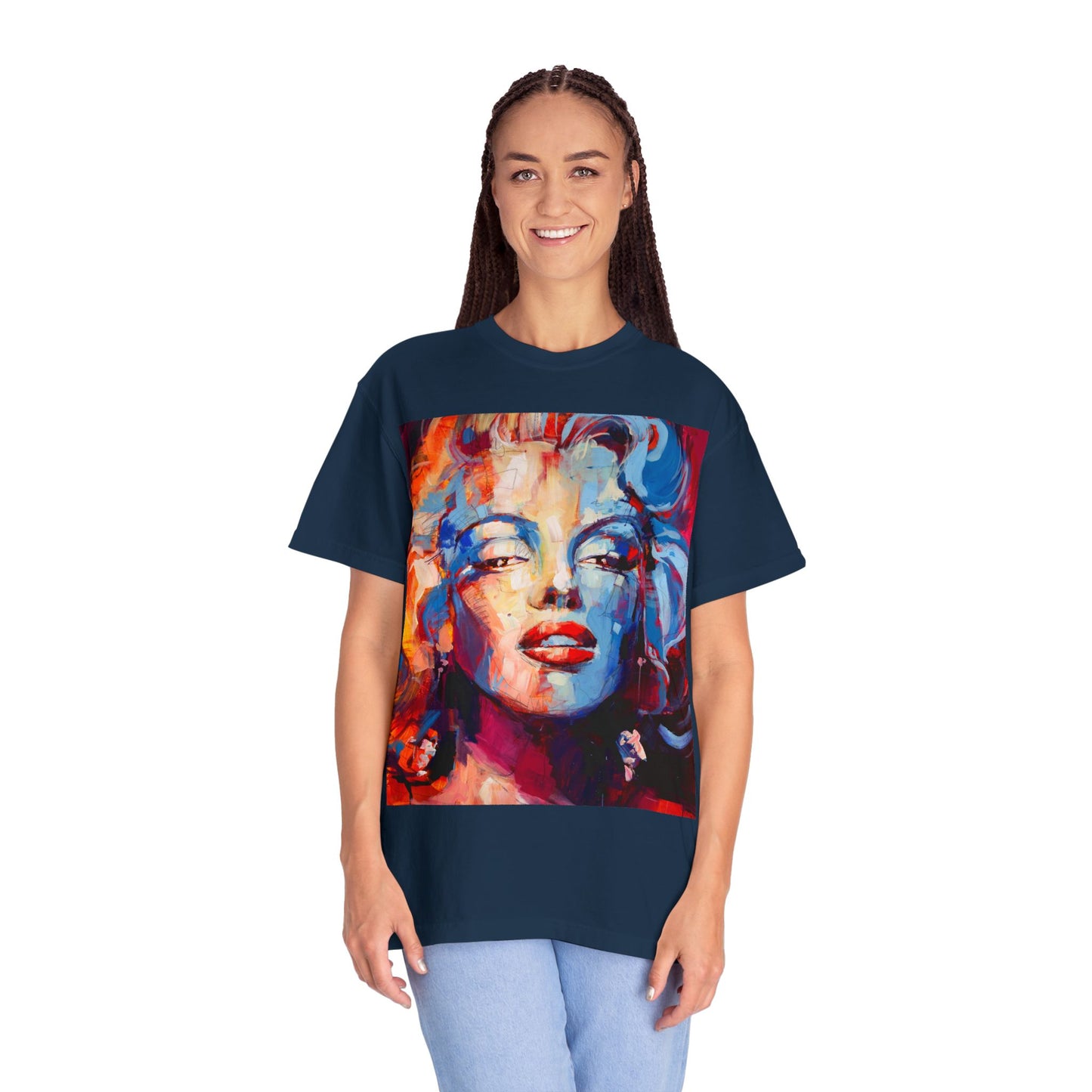 Artistic Pop Portrait T-Shirt — Colorful Marilyn-Inspired Graphic Tee