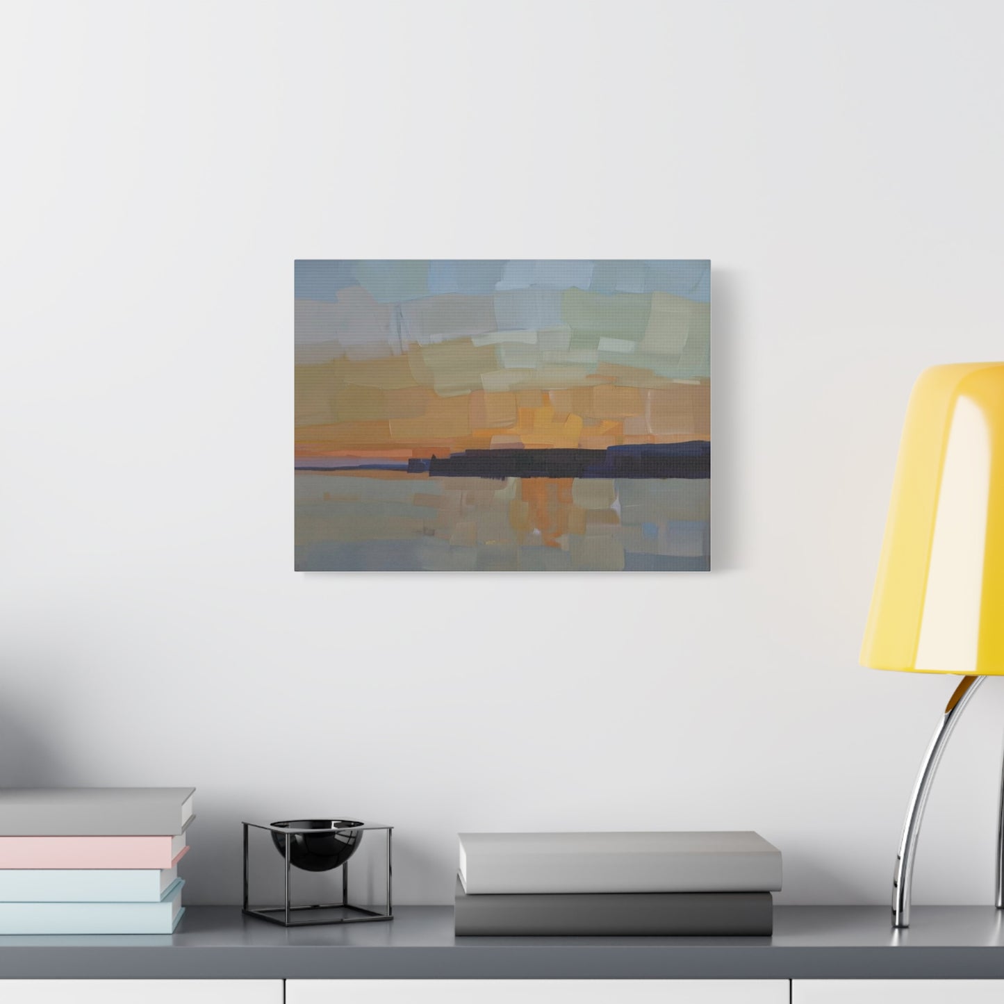 Abstract Sunset Landscape Canvas Print  Matte Stretched 1.25"