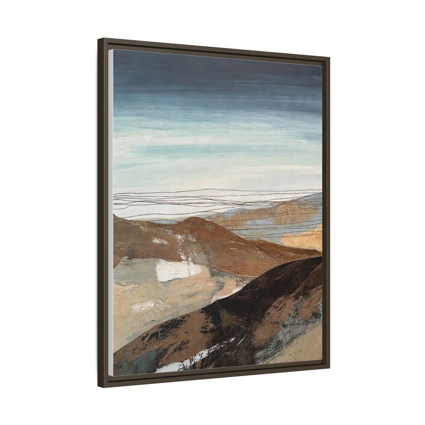 Framed Matte Canvas Art — Serene Abstract Landscape