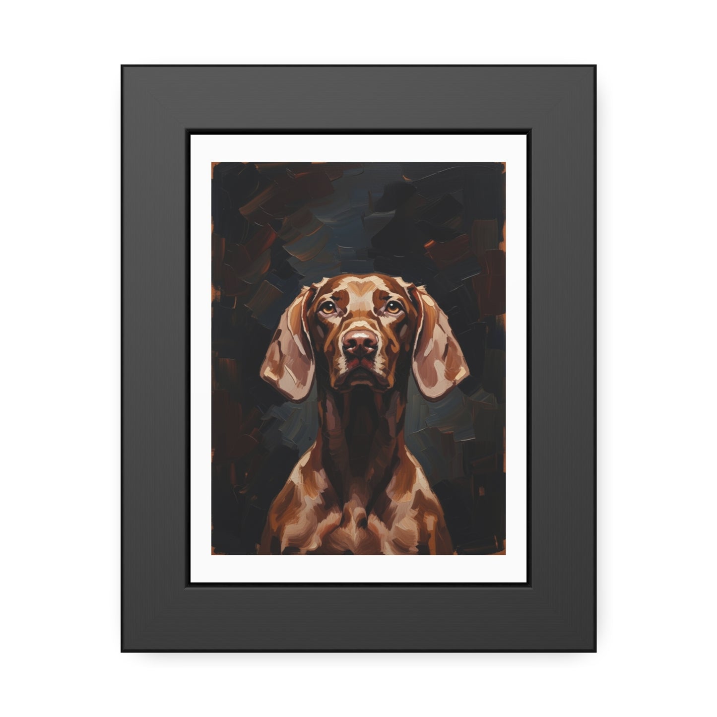 Chocolate Vizsla Dog Framed Paper Posters
