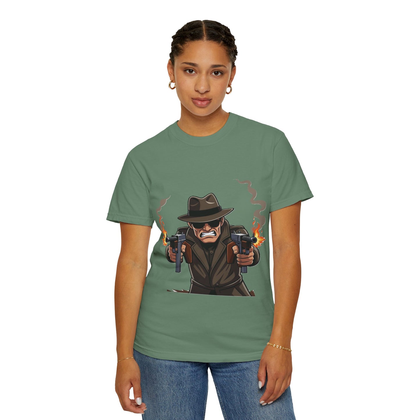 Vintage Gangster Shooter T-Shirt – Retro Mobster Graphic Tee