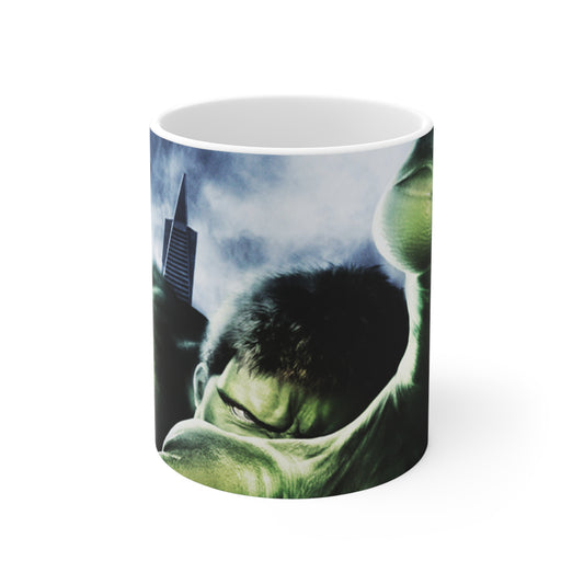 Hulk Smash Mug — Green Superhero Action Coffee Cup