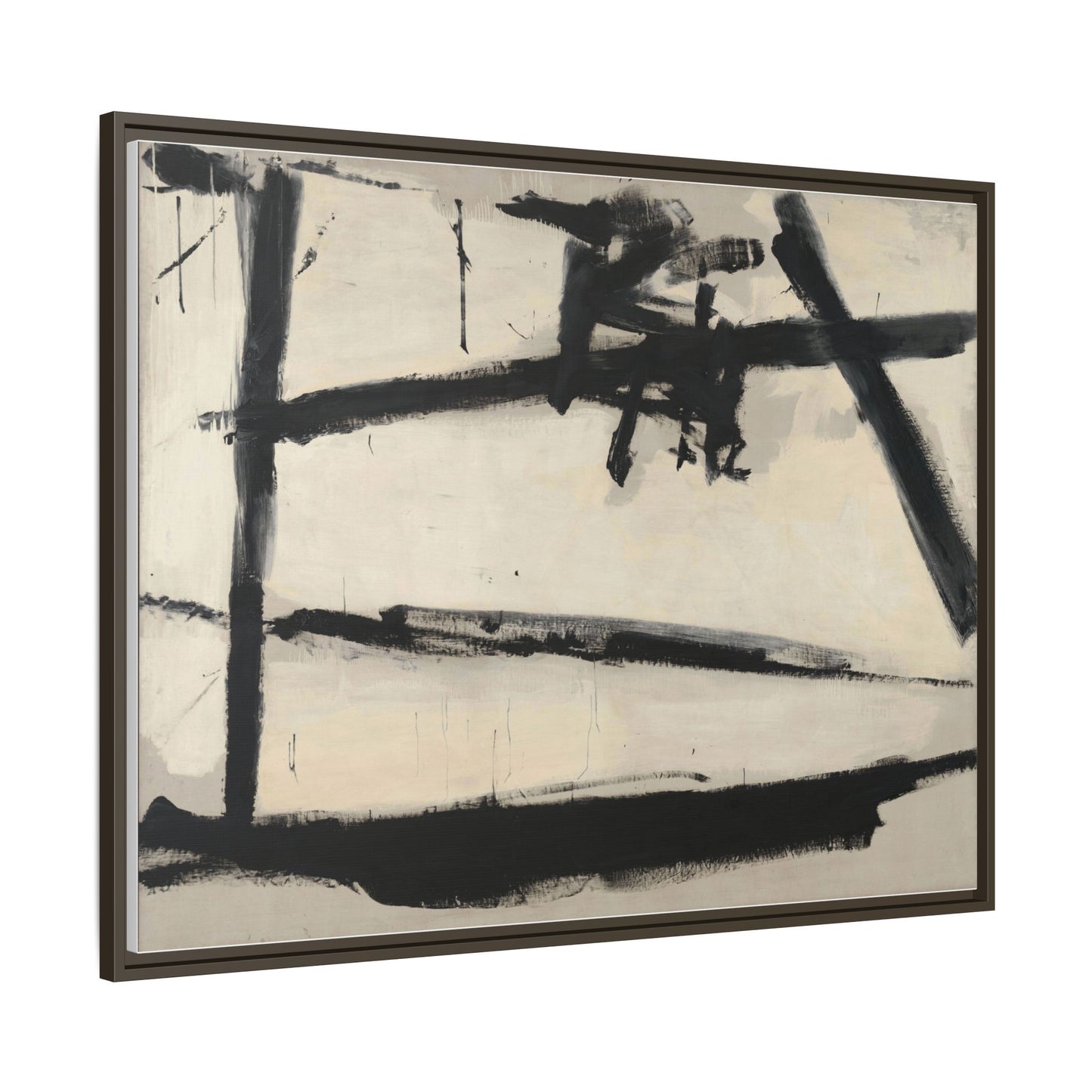 Painting Number 2 by Franz Kline Framed Abstract Canvas Art Print