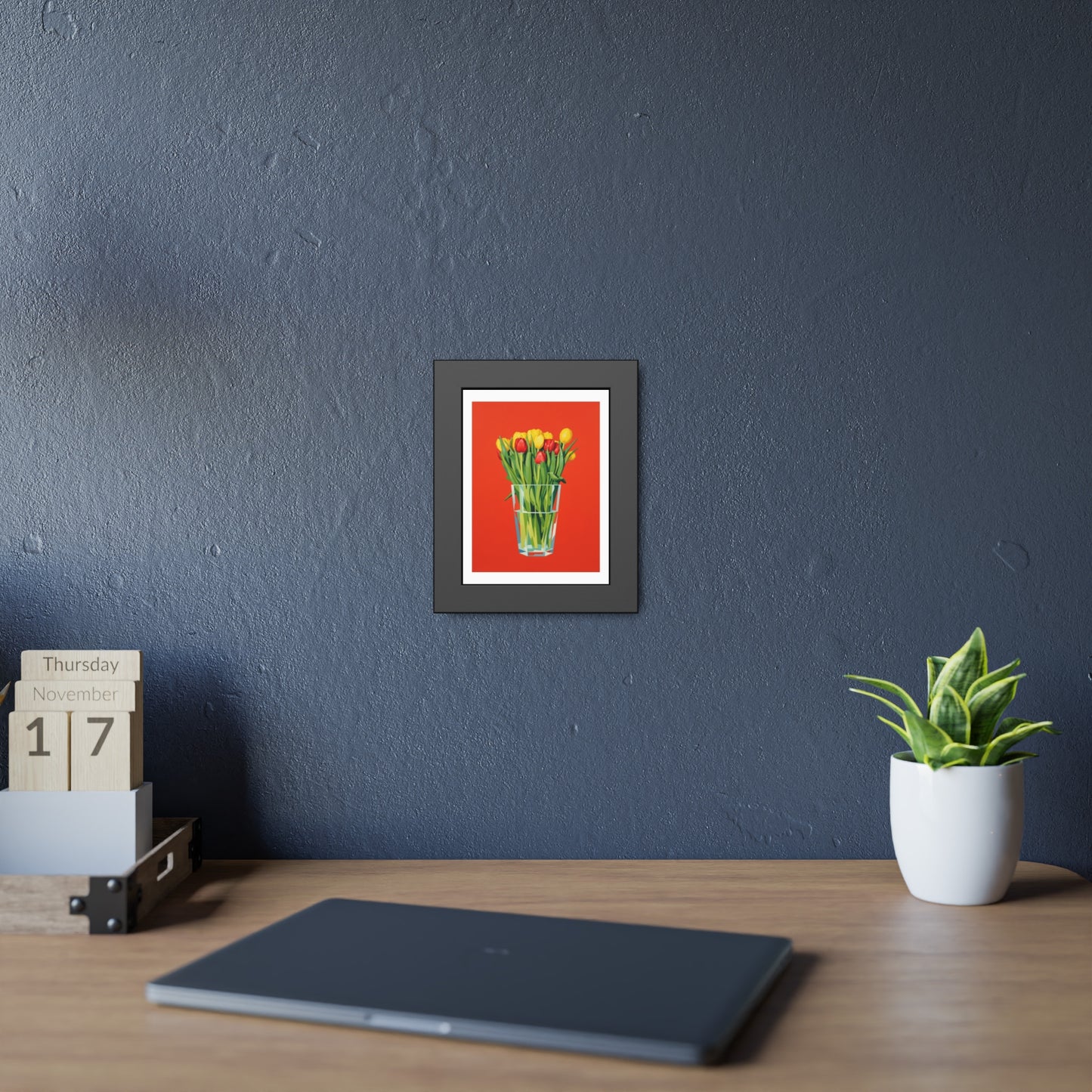 Tulip Bouquet Framed Poster — Bright Floral Wall Art