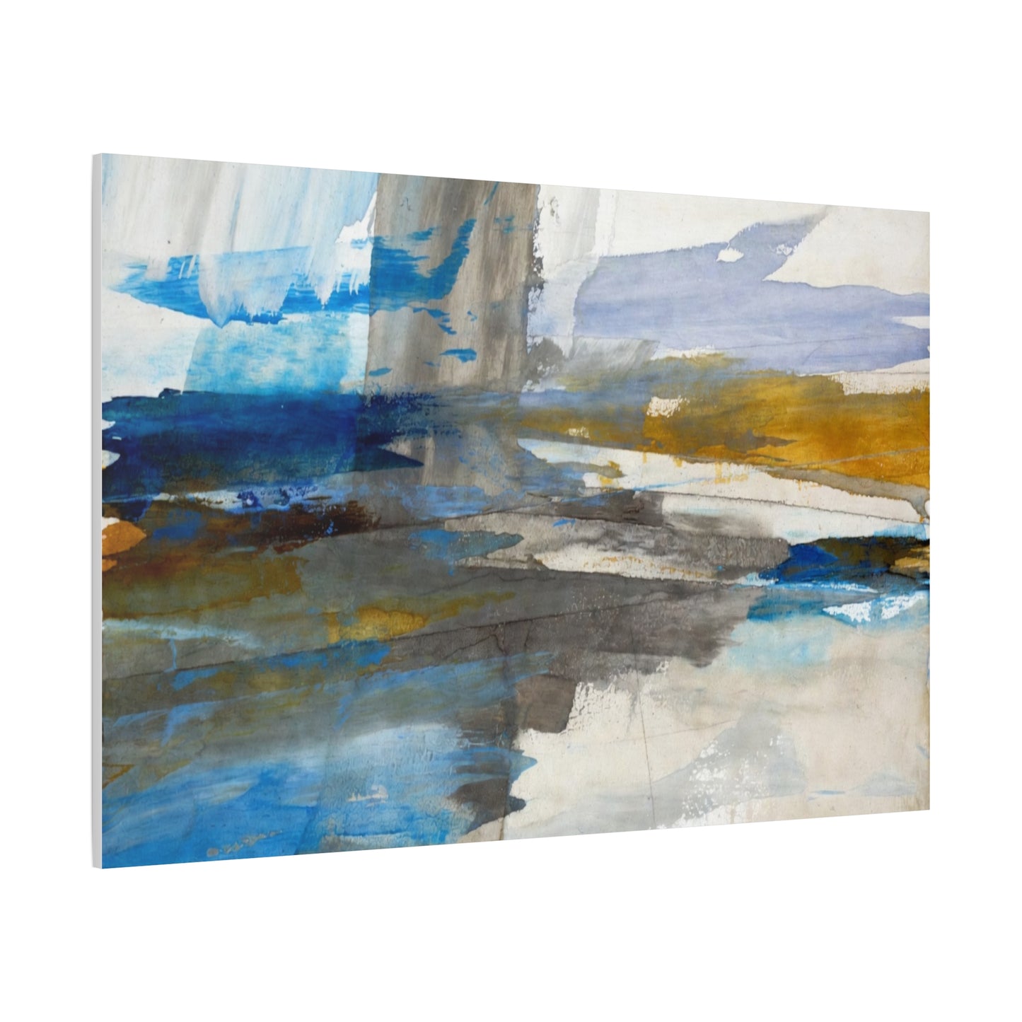 Abstract Coastal Blue Matte Canvas Print — Stretched 1.25" Wall Art