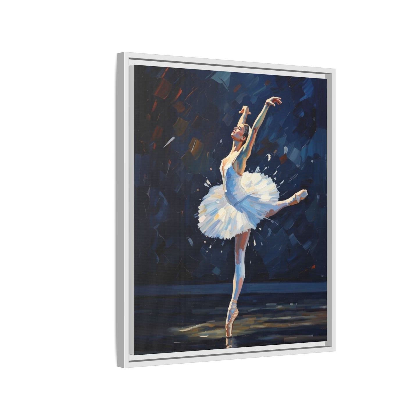 Ballerina Ballet Canvas Print — Framed Matte Wall Art