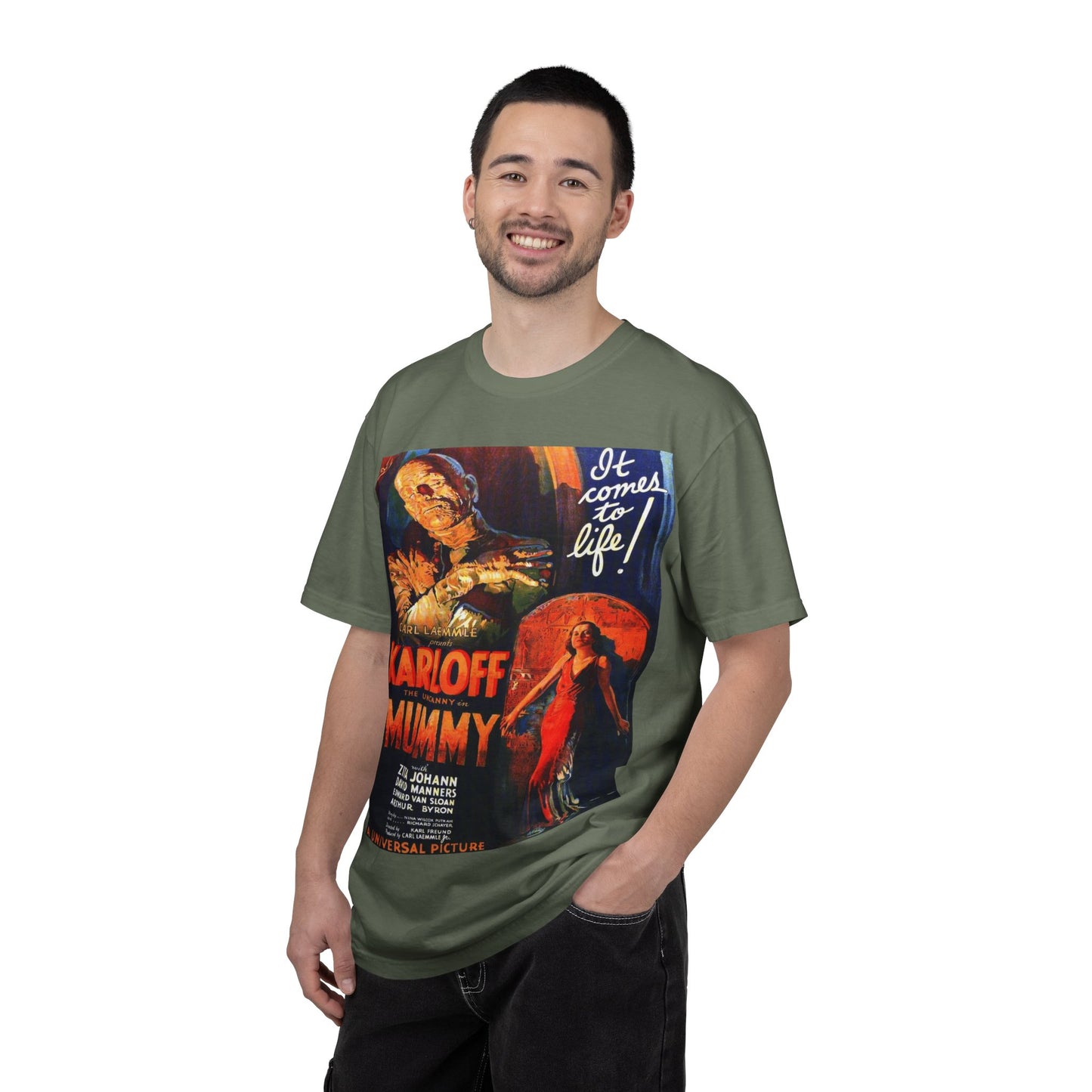 Mummy Movie Poster T‑Shirt — Vintage Karloff Horror Graphic Tee