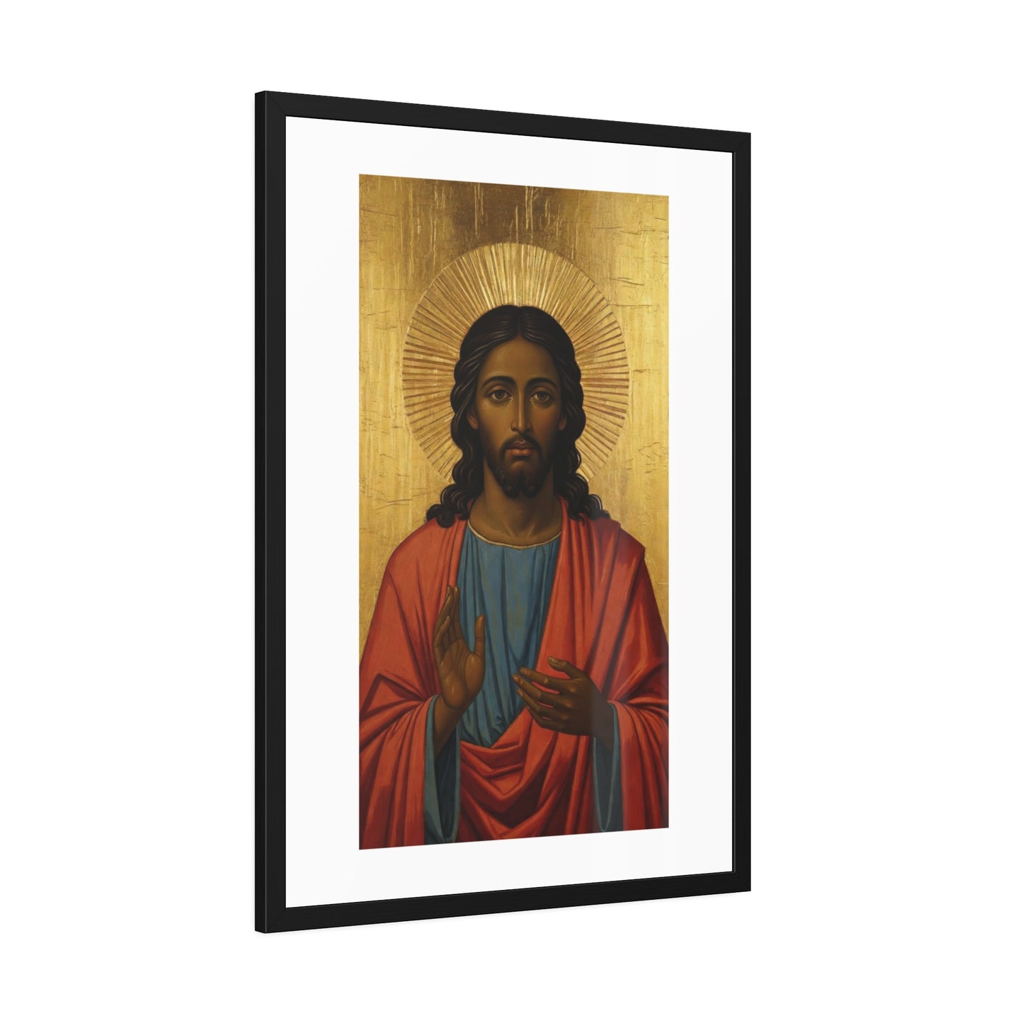 Religious Art Poster — Icon of Christ Framed Paper Print