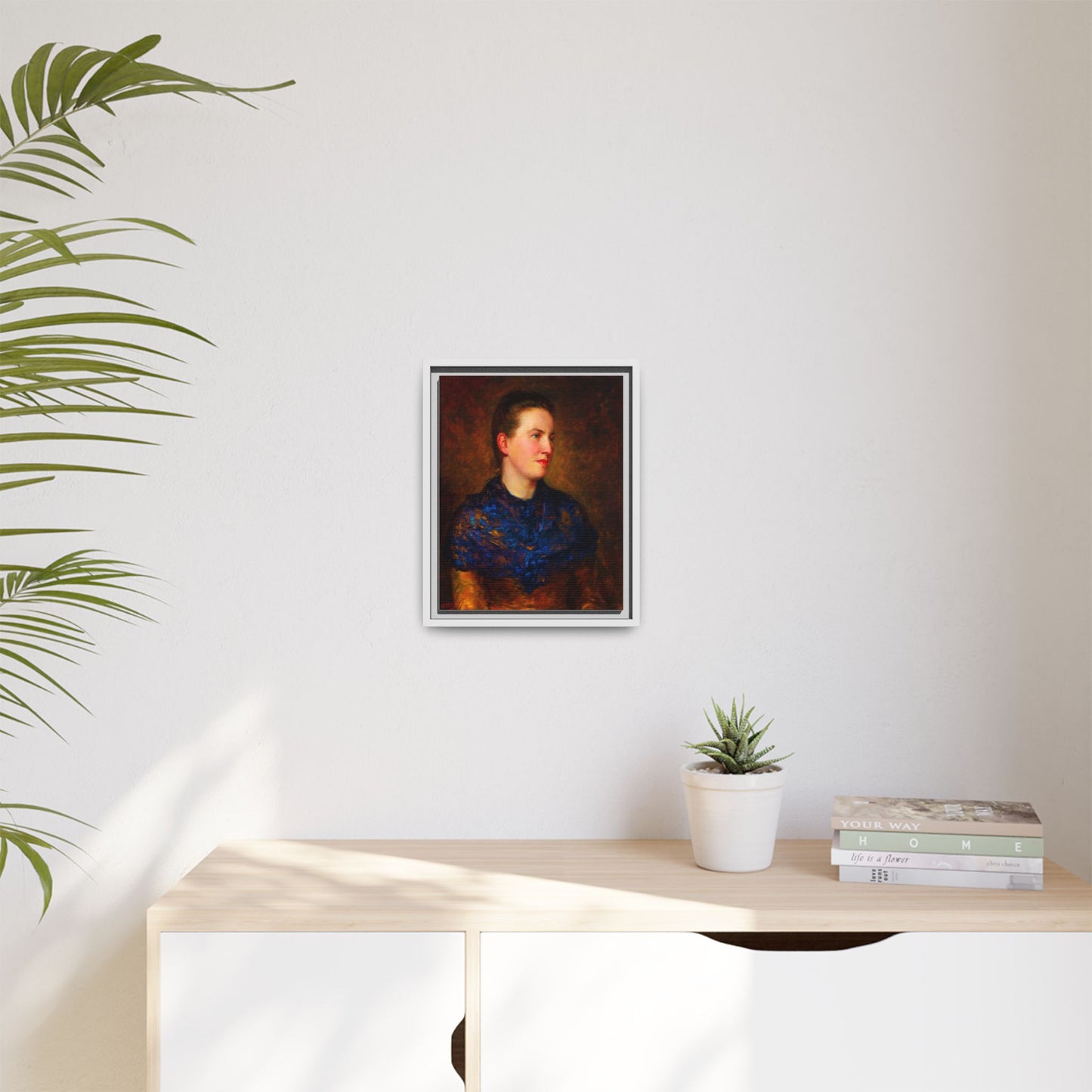Framed Matte Canvas Portrait Print — Classic Victorian Woman Wall Art