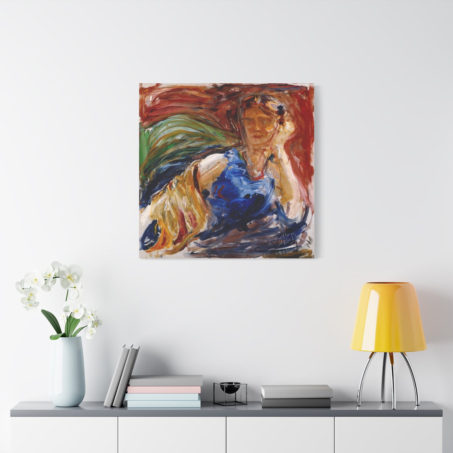 Portrait of hyllis Sjostrom by Akseli Gallen-Kallela Canvas Wall Art Print