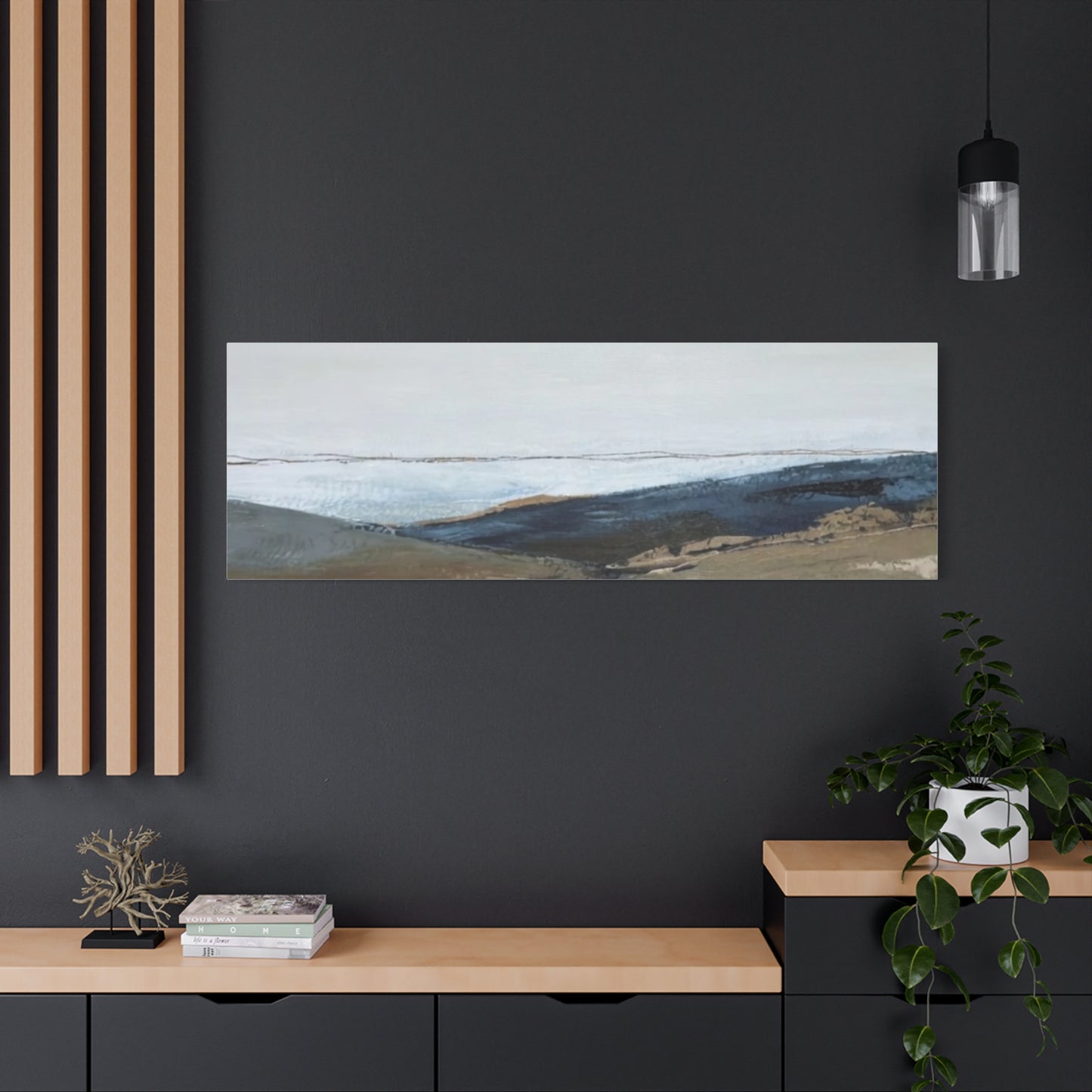 Abstract Coastal Landscape Canvas — Stretched Matte Wall Art