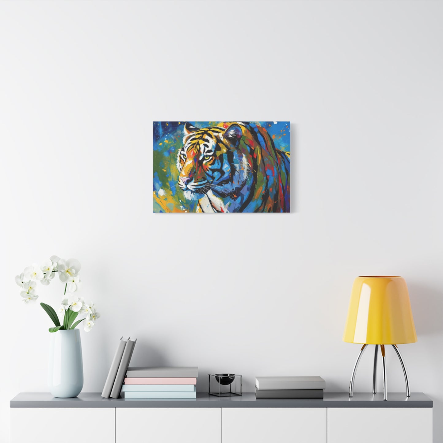 Colorful Tiger Matte Canvas Wall Art — Vibrant Stretched 1.25"
