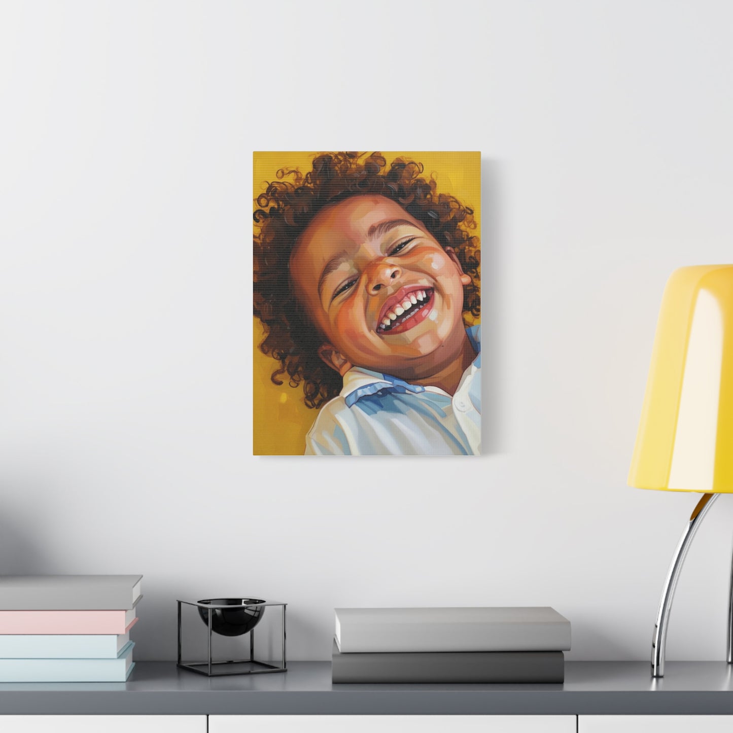 Joyful Child Portrait Canvas - Matte Stretched Wall Art