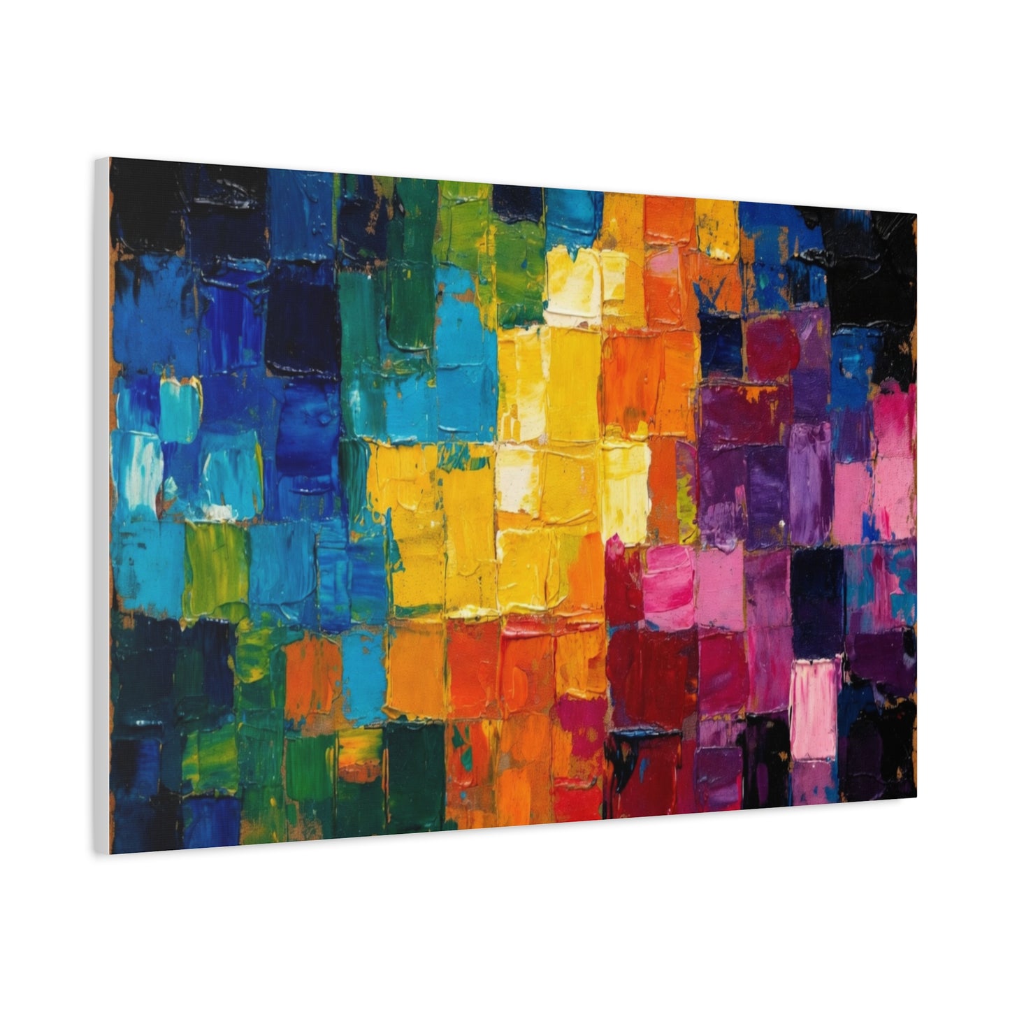 Mosaic Squares Matte Canvas, Stretched, 1.25"