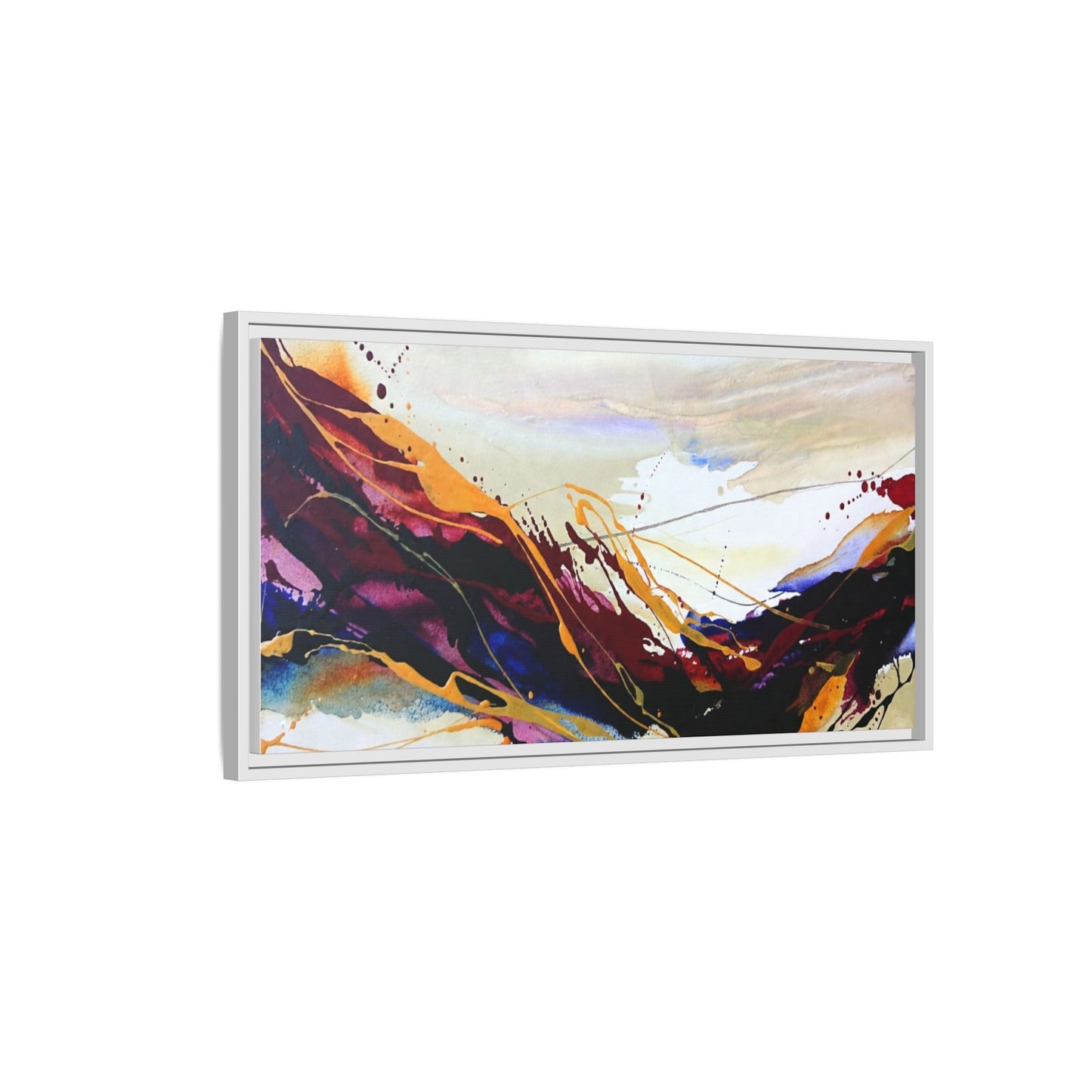 Abstract Flow Matte Canvas Framed Wall Art