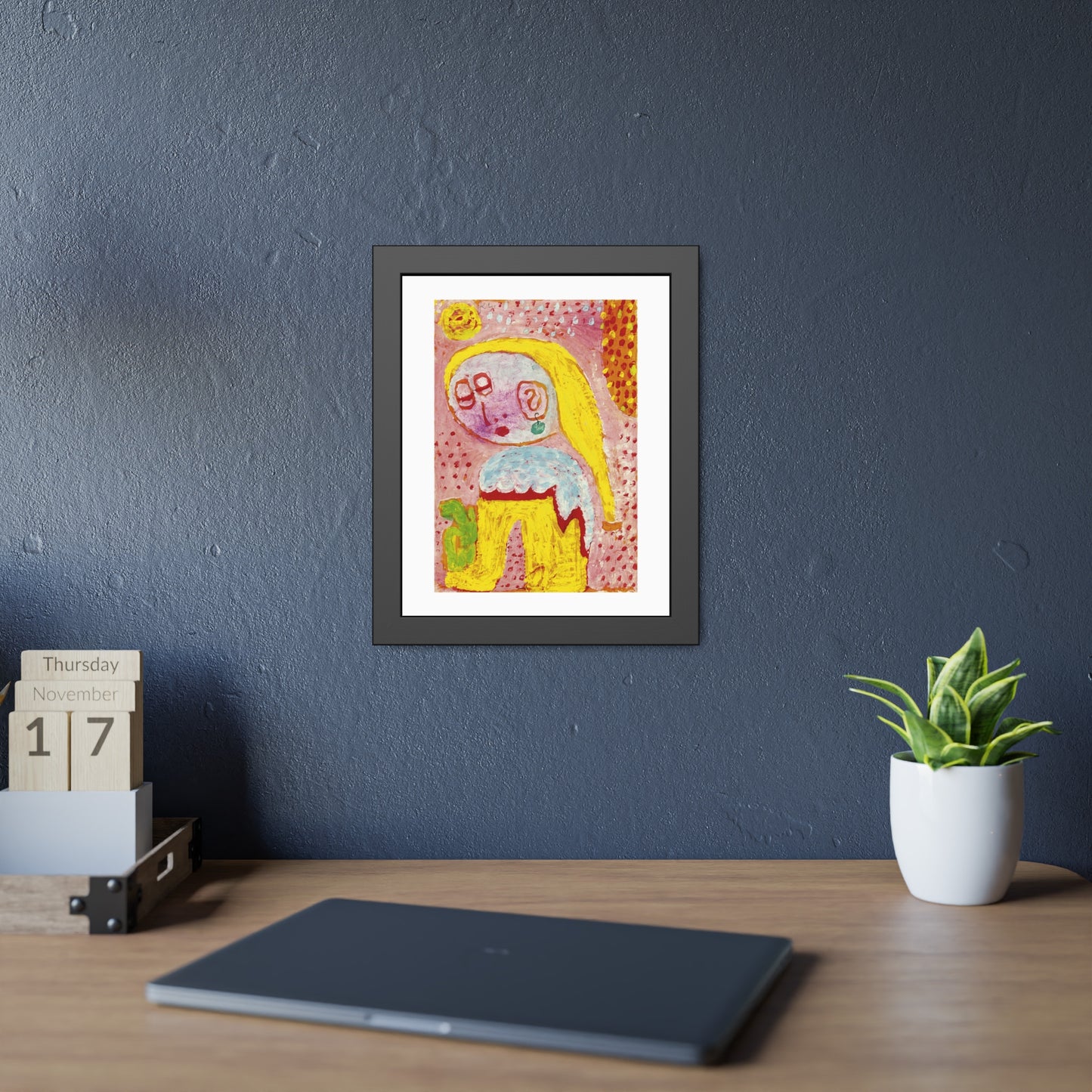Magdalena vor der Bekehrung by Paul Klee Framed Abstract Wall Art Print