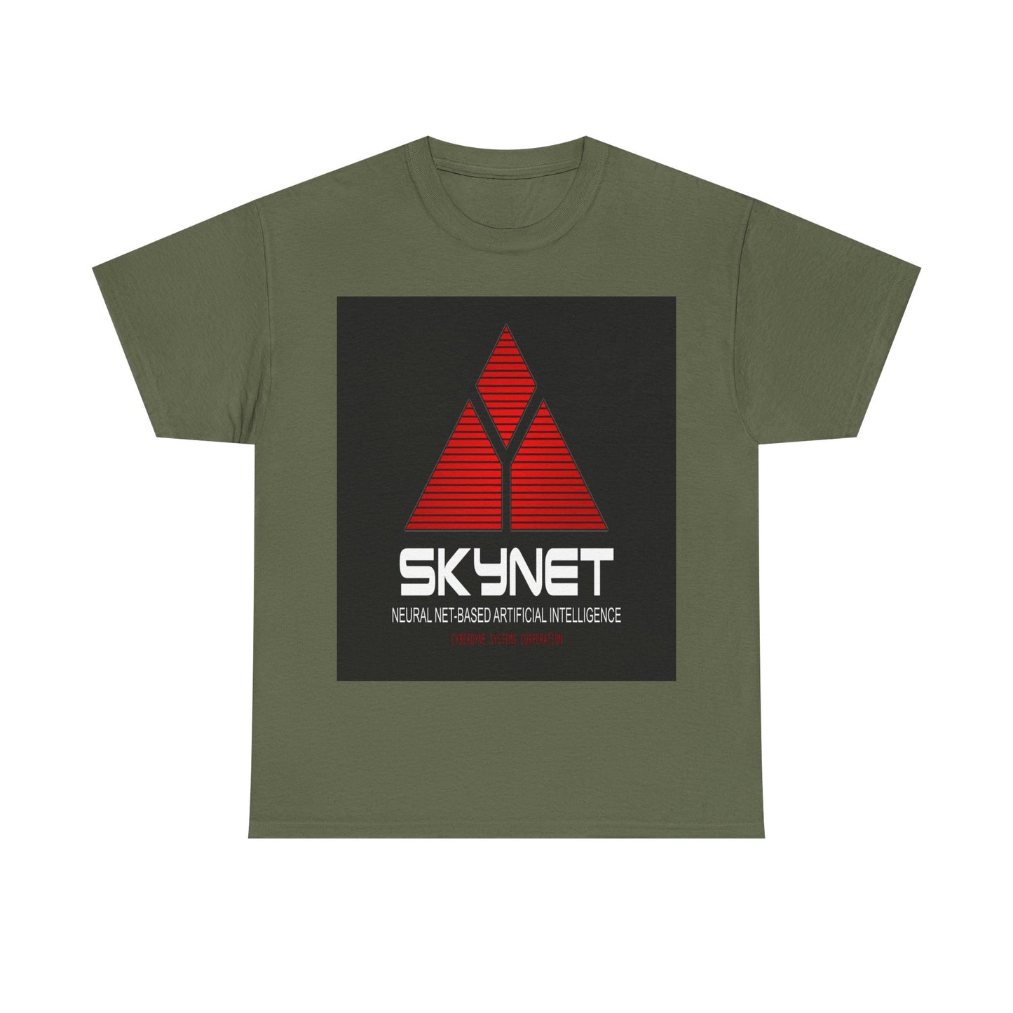 Skynet Logo Tee — Retro Red AI Graphic T-Shirt