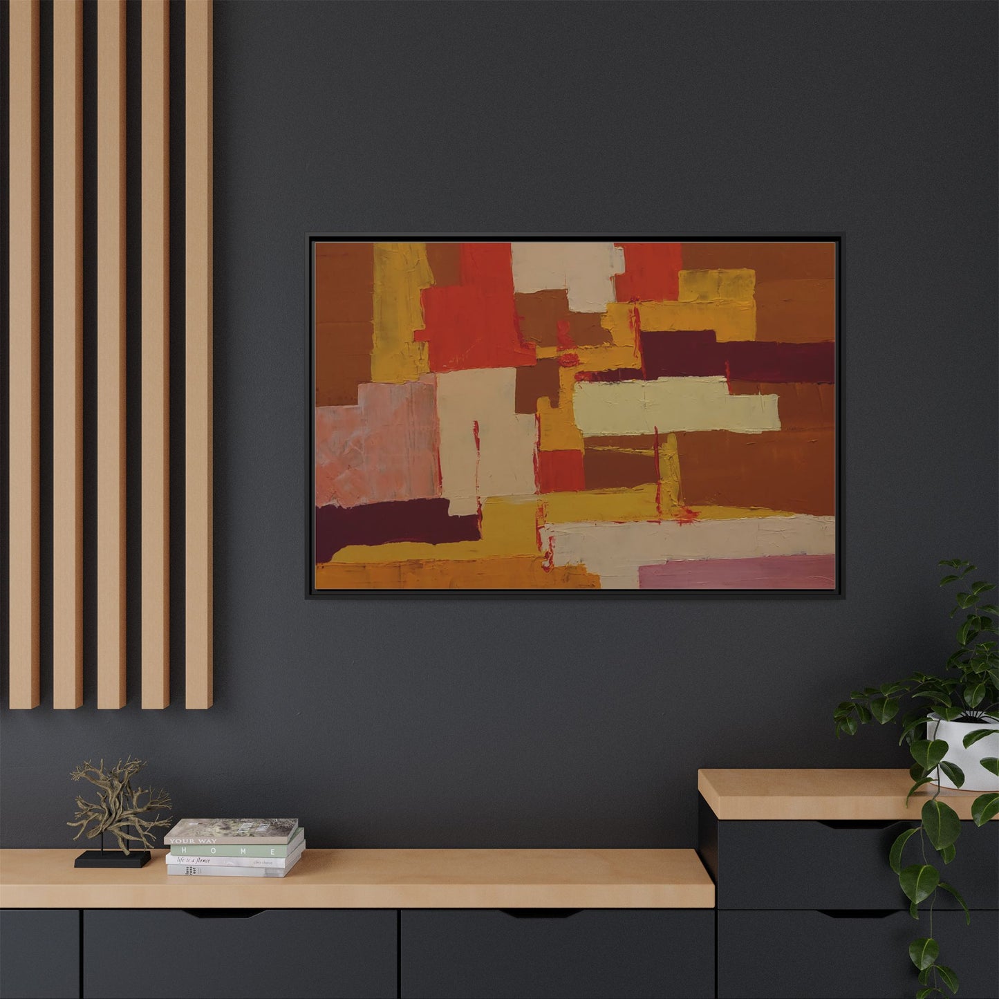Tableau Confusion by Nicolae Calancea Framed Canvas Wall Art Print