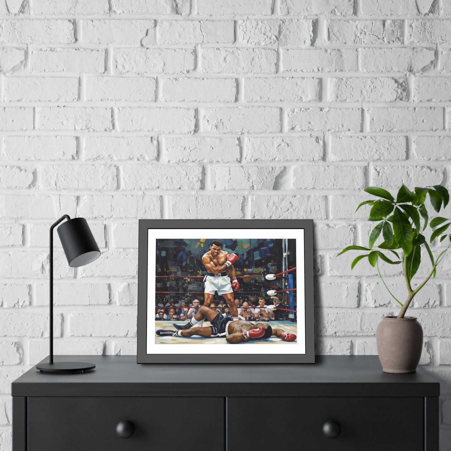 Muhammad Ali 'The Knockout' Framed Poster — Vintage Boxing Wall Art