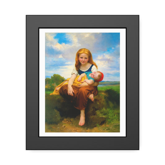 Framed Poster — Vintage Mother & Child Art Print