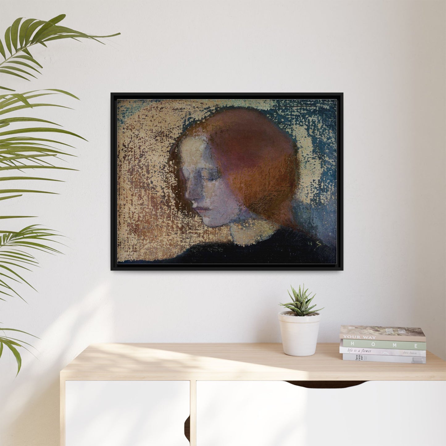 Fragment by Helena Schjerfbeck Framed Matte Canvas Art Print