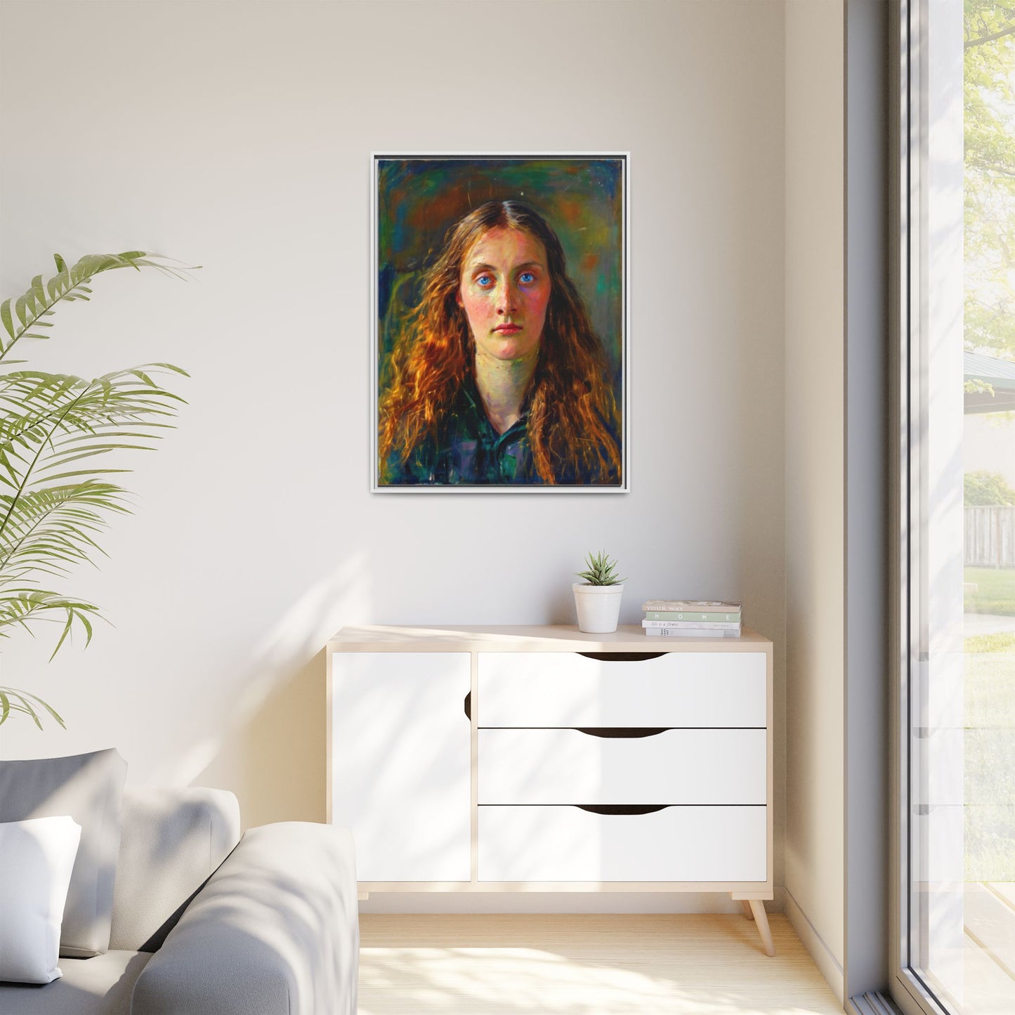 Framed Matte Canvas Print — Vintage Portrait Art