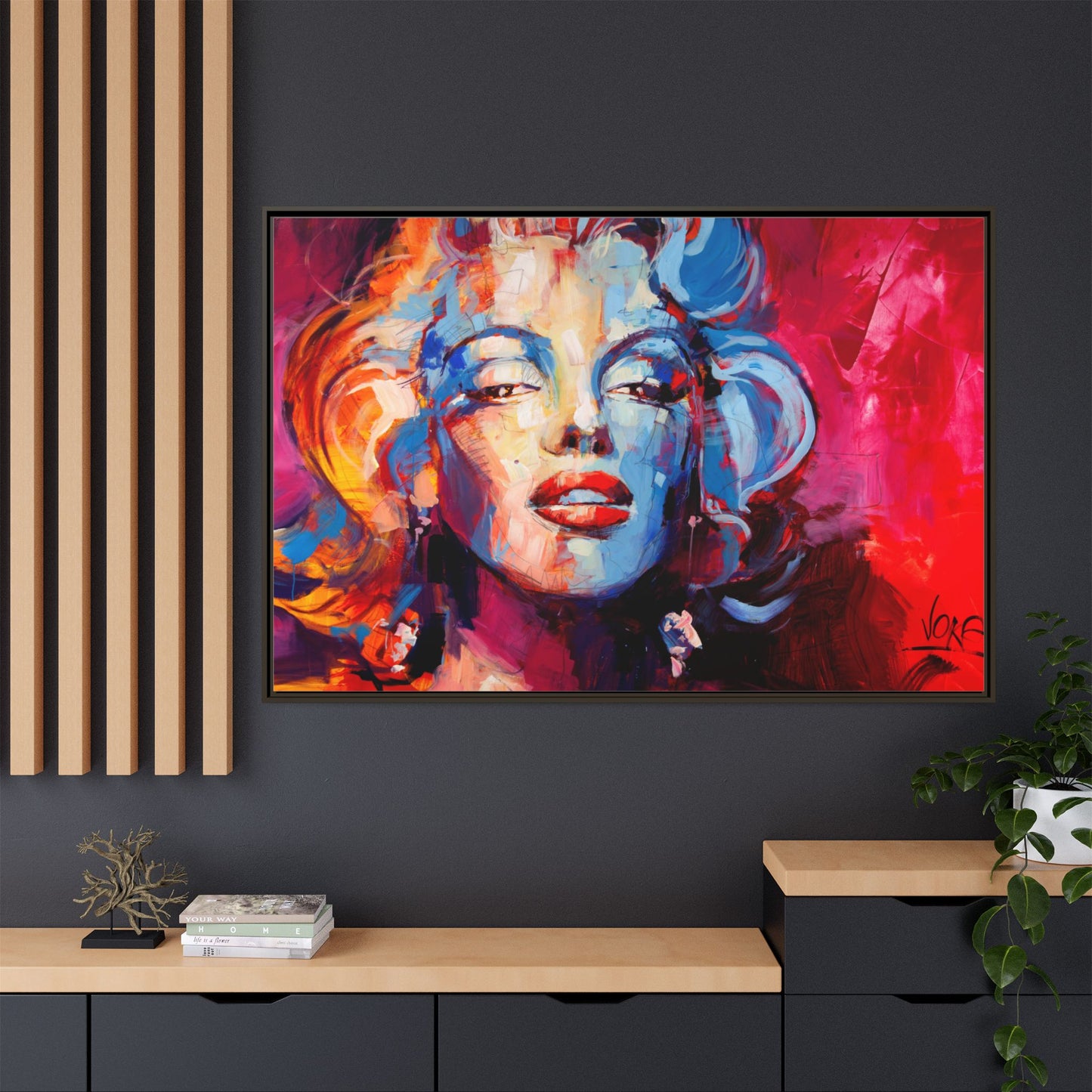 Marilyn Monroe attributed to Voke Matte Canvas Framed Wall Art