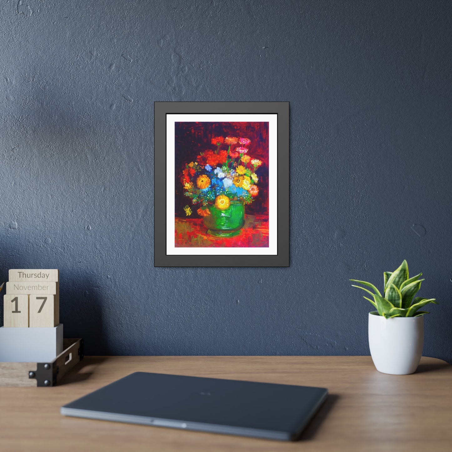 Framed Floral Poster — Colorful Bouquet Art Print