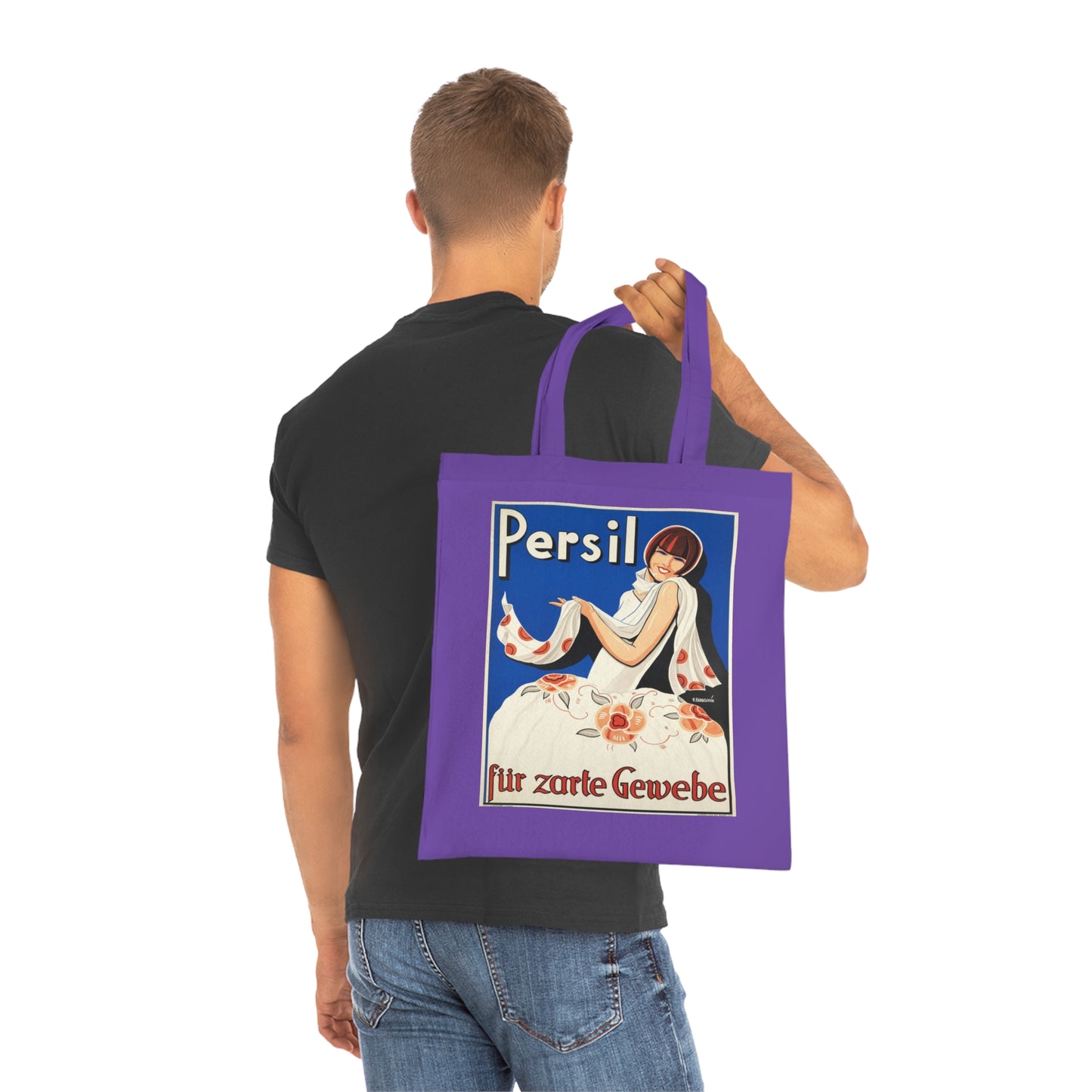 Vintage Persil Poster Cotton Tote — Retro Laundry Advertising Graphic Bag