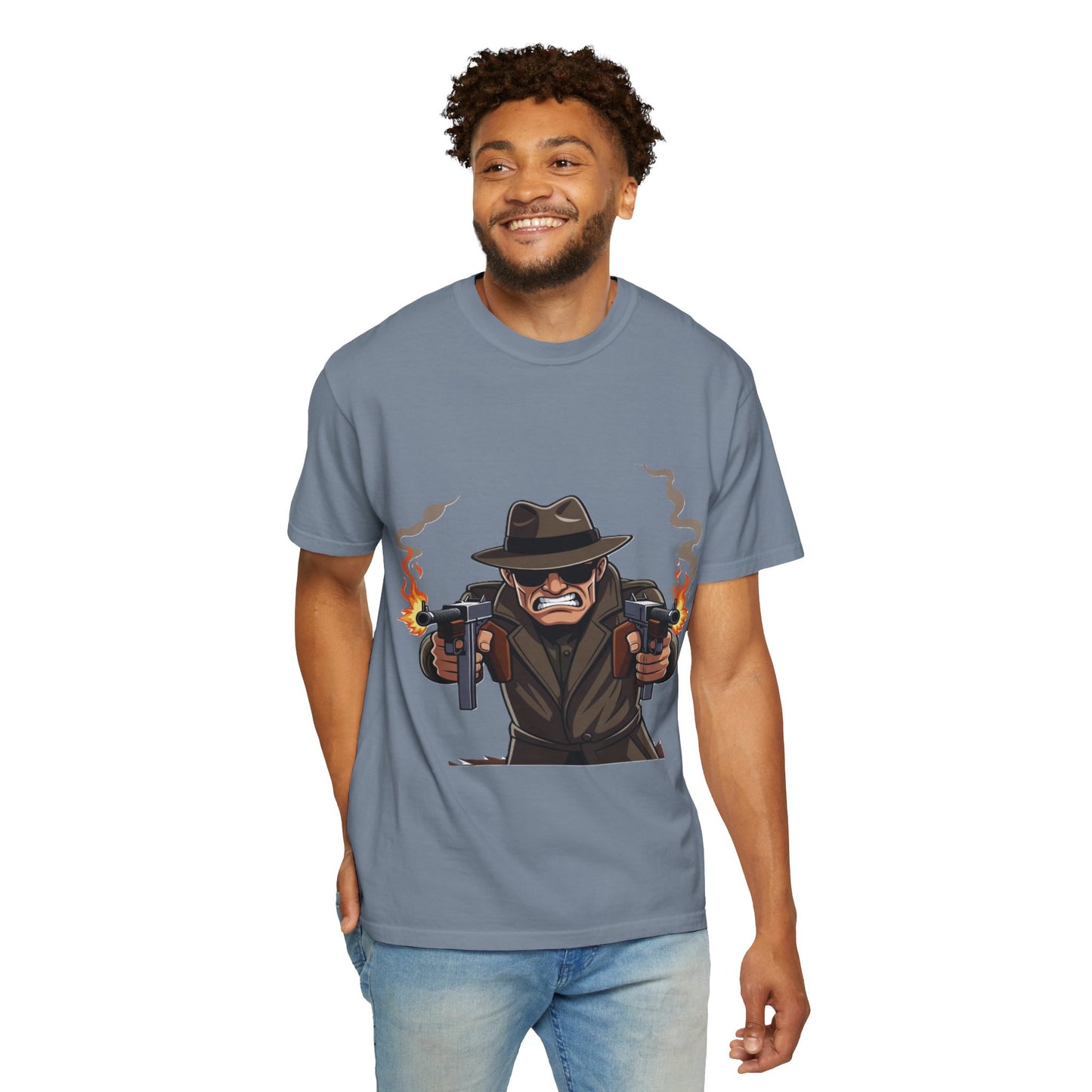 Vintage Gangster Shooter T-Shirt – Retro Mobster Graphic Tee