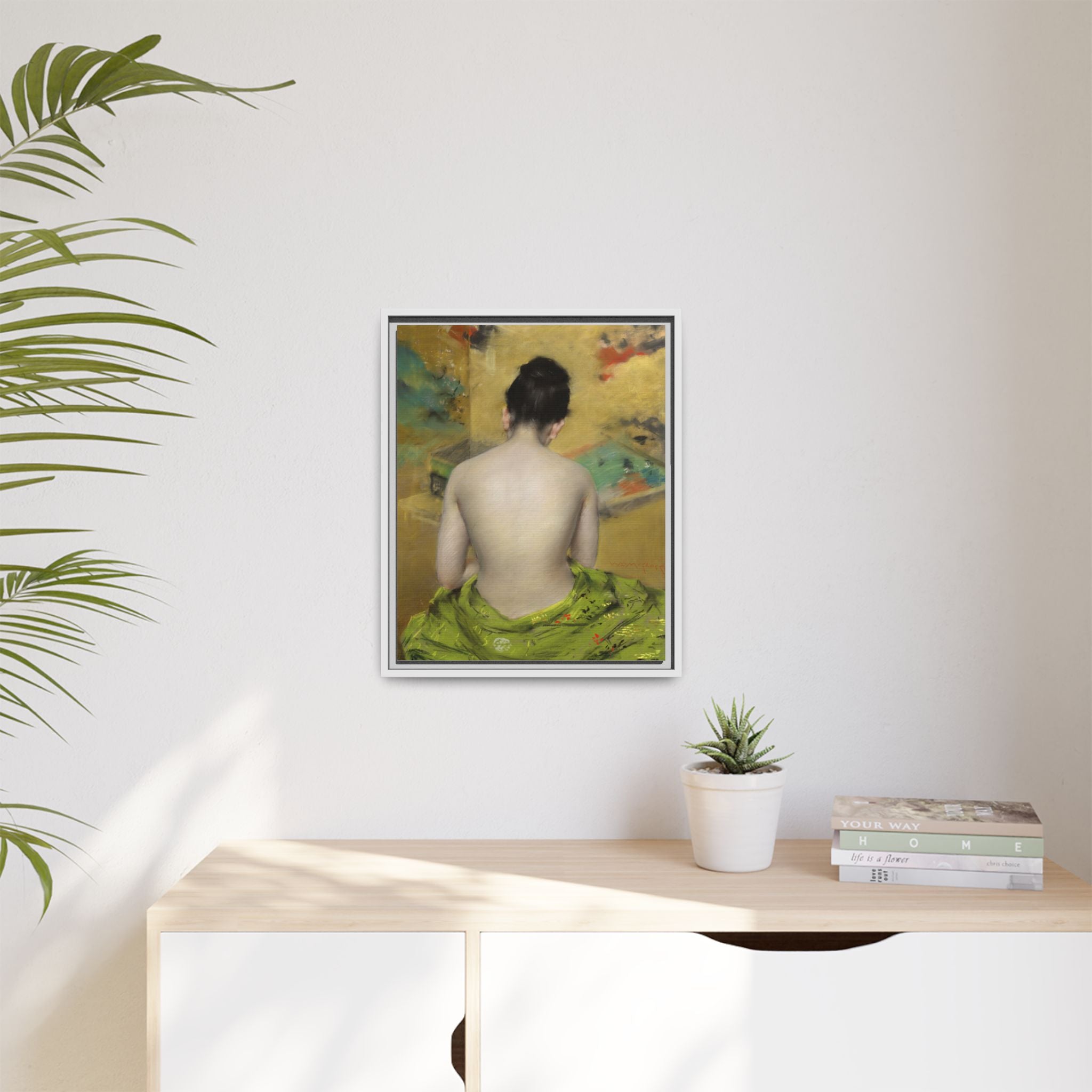 Study of Flesh Color and Gold by William Merritt Chase Framed Matte Canvas Art