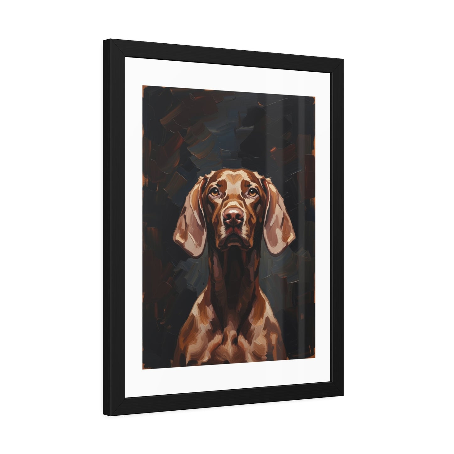 Chocolate Vizsla Dog Framed Paper Posters