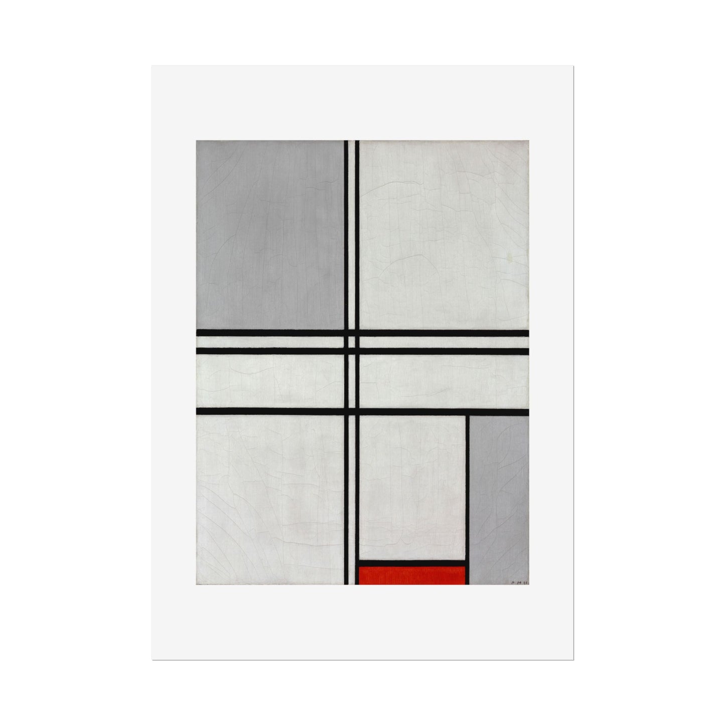 Composition (No. 1) by Piet Mondrian Abstract  Wall Art Print