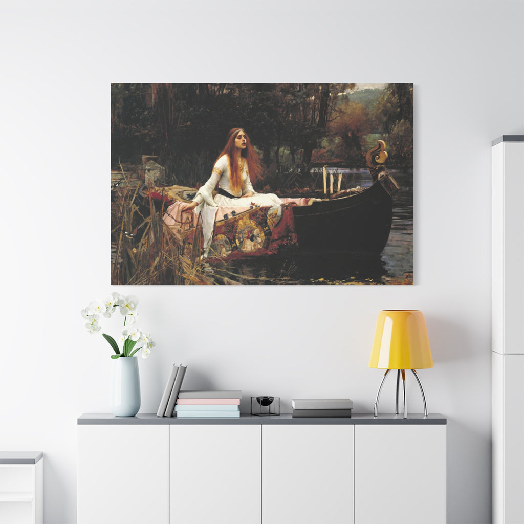 The Lady of Shalott by John William Waterhouse Matte Canvas Wall Art Print