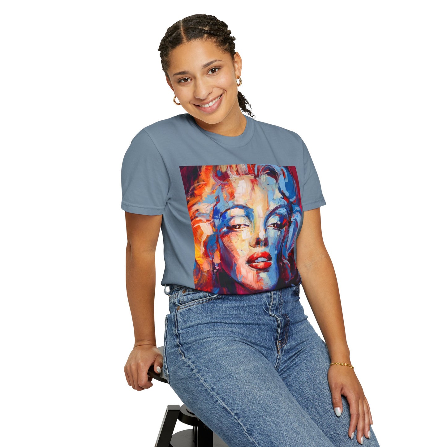 Artistic Pop Portrait T-Shirt — Colorful Marilyn-Inspired Graphic Tee
