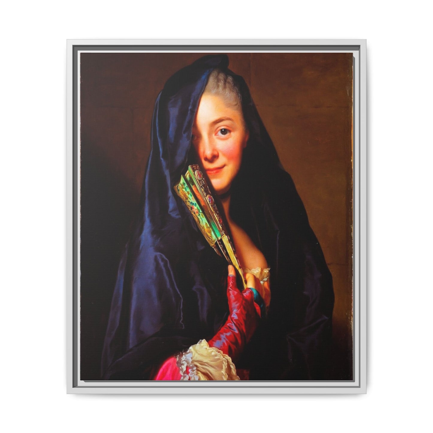 Framed Matte Canvas Wall Art — Classical Portrait Print