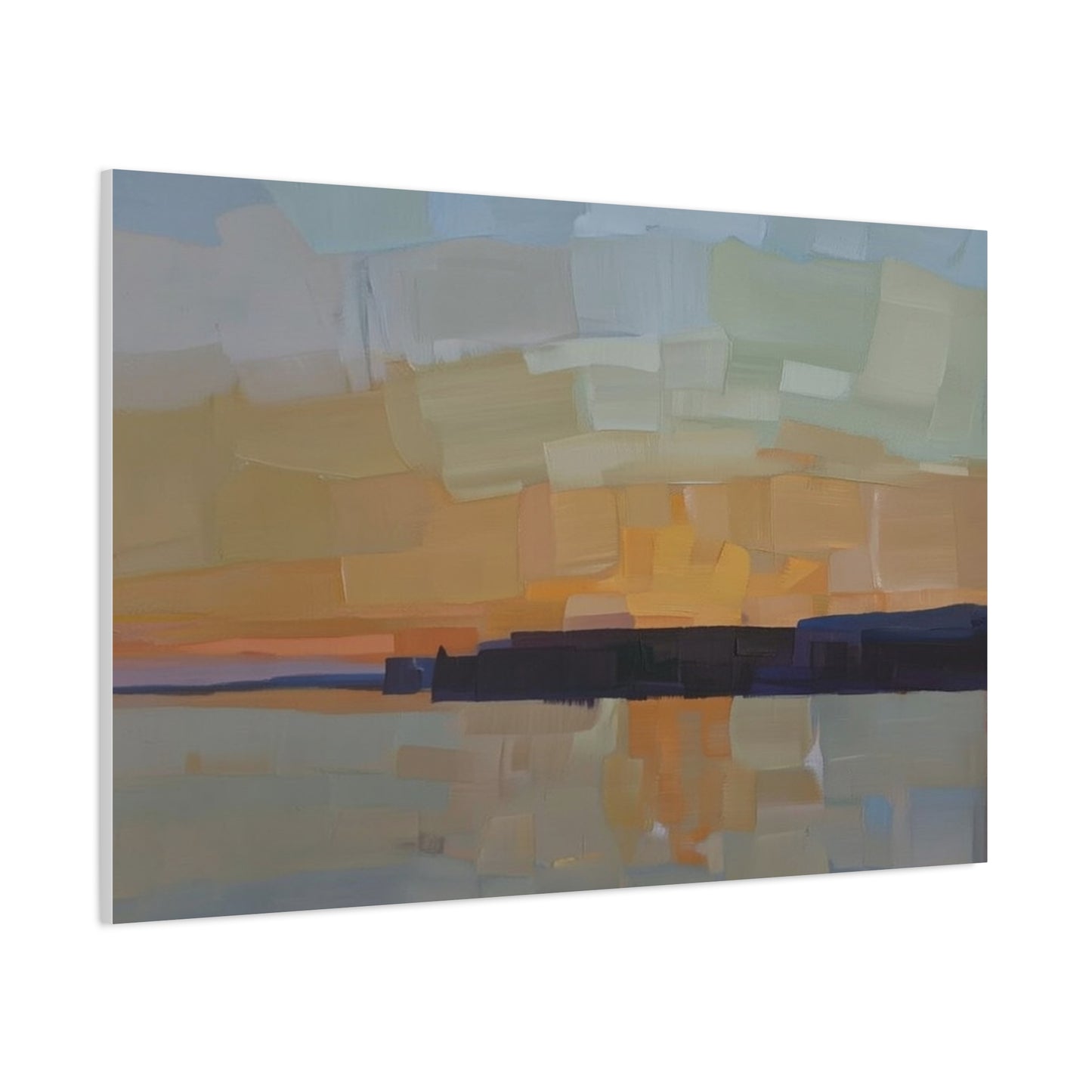Abstract Sunset Landscape Canvas Print  Matte Stretched 1.25"