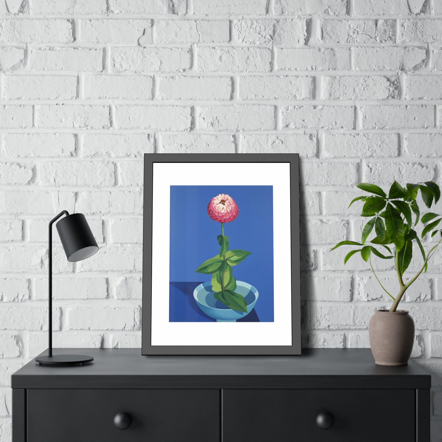 Framed Poster — Pink Bloom Still Life Wall Art