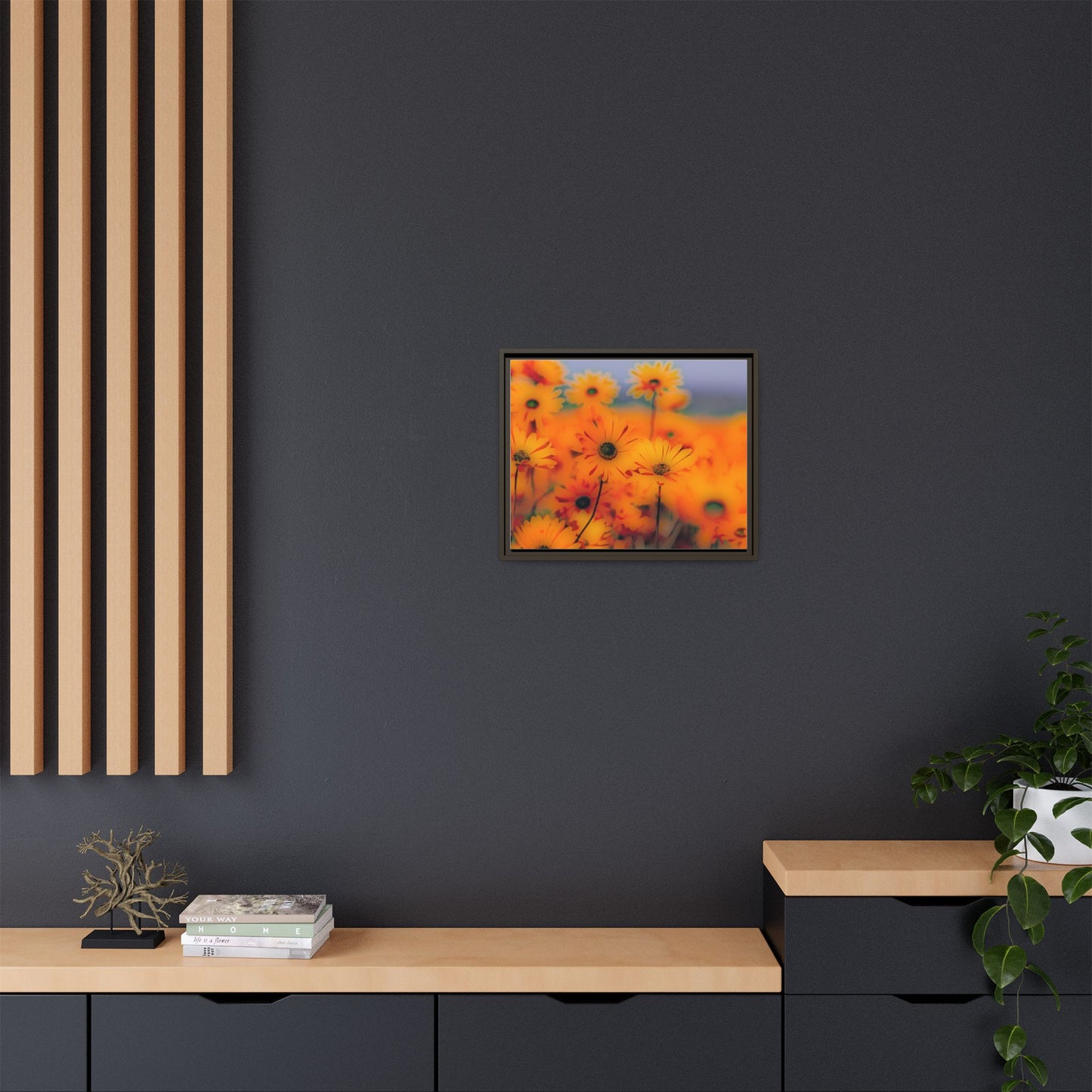 Bee Garden by Norman Barrett Framed Matte Canvas Wall Art Print