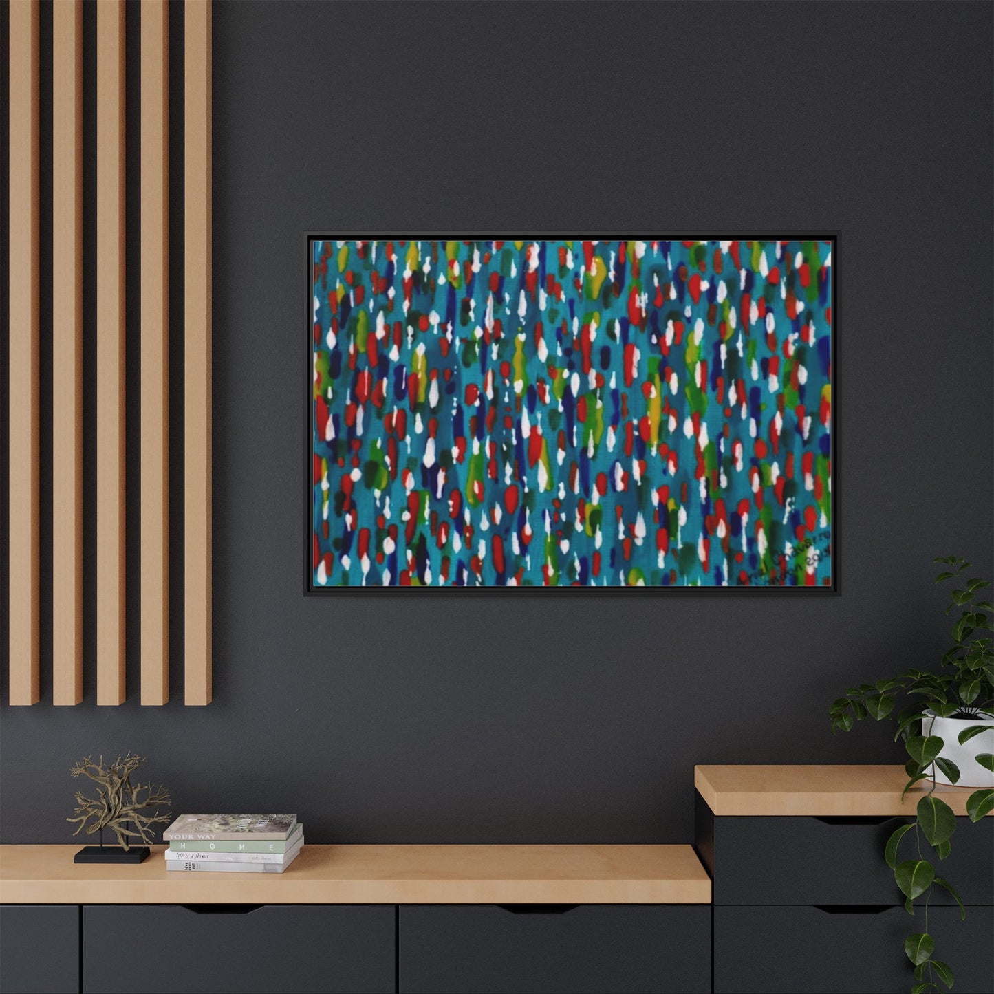 Colours Of The Soul Reflecting On Water by Ariel Chavarro Avila Matte Canvas Framed Art