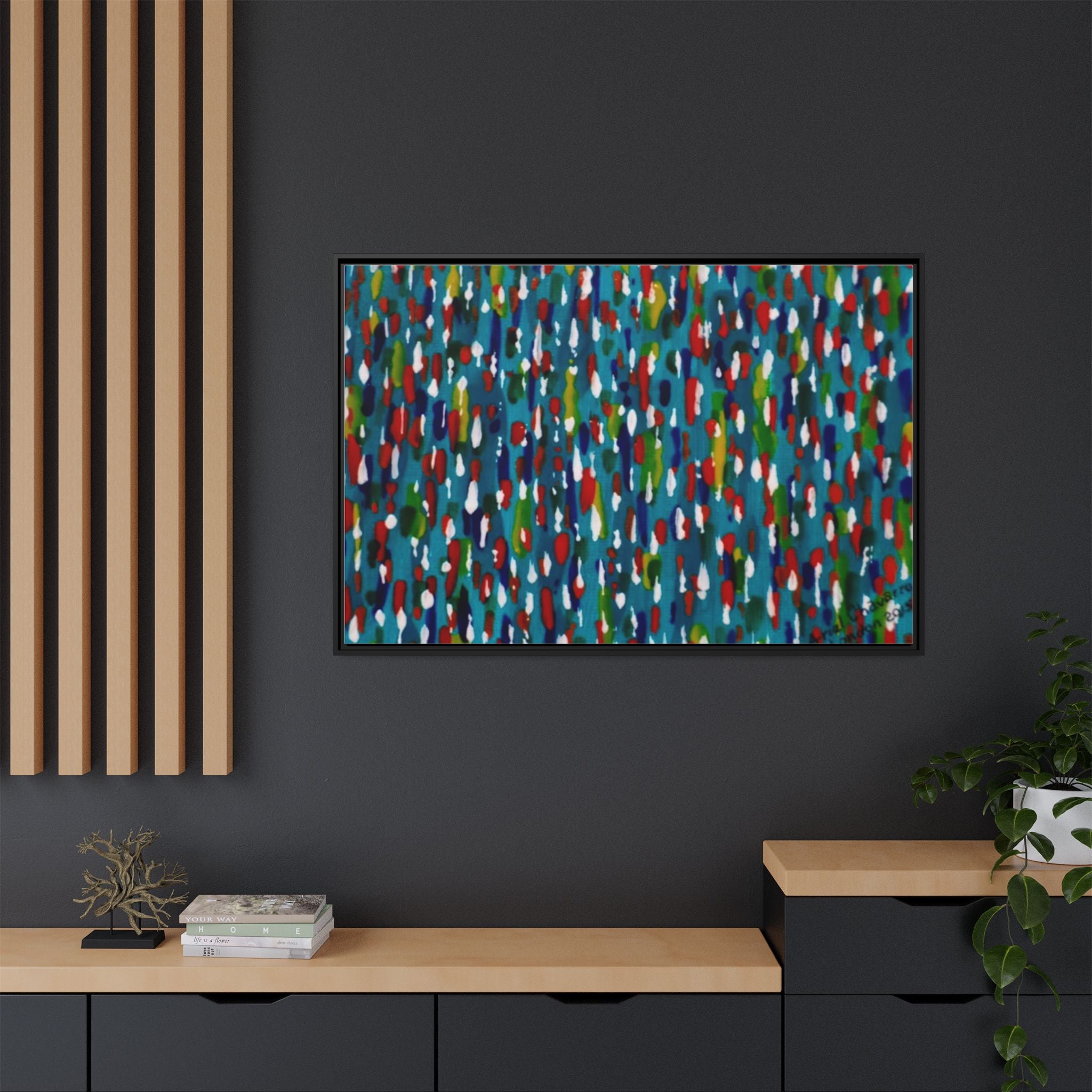 Colours Of The Soul Reflecting On Water by Ariel Chavarro Avila Matte Canvas Framed Art