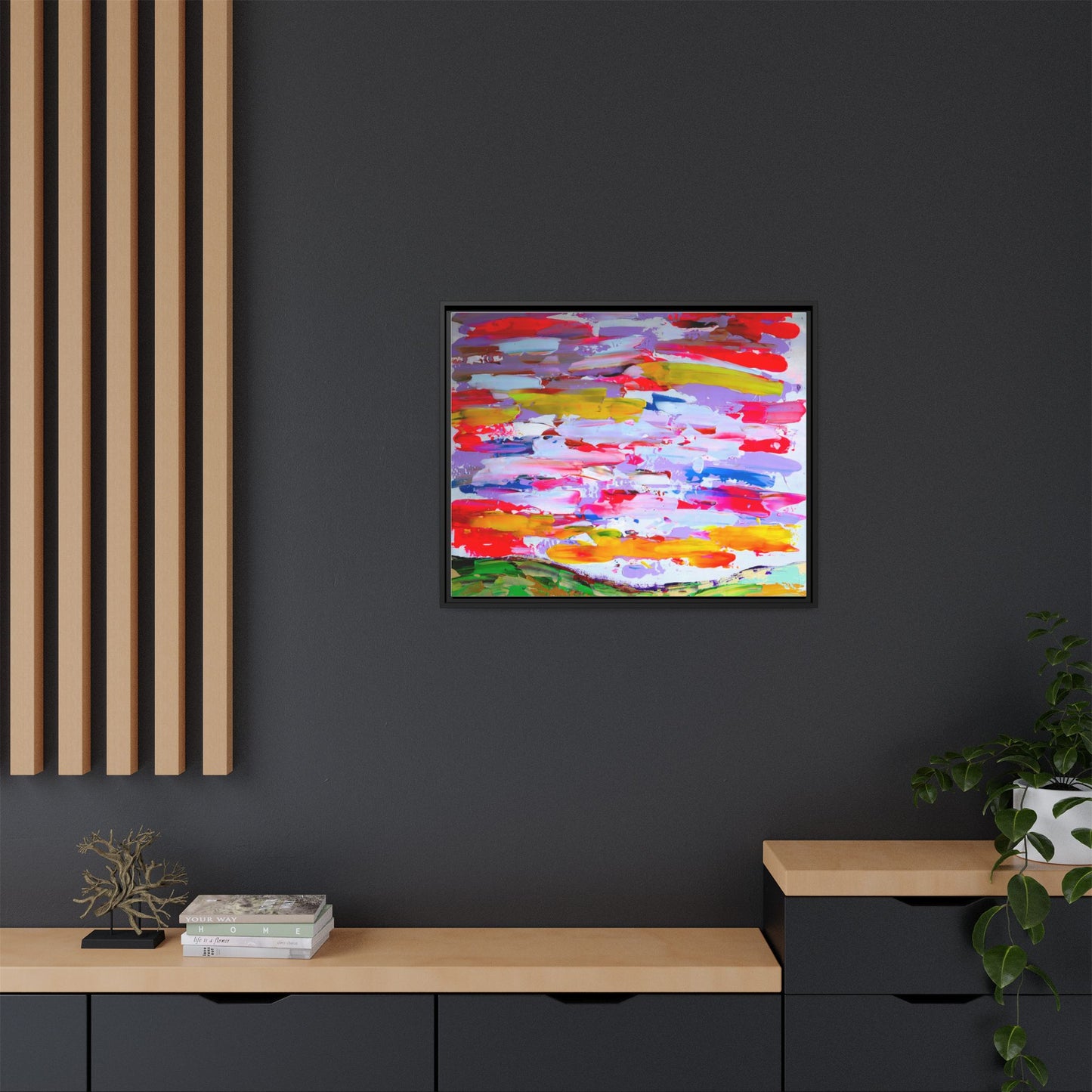 Sunny day in may by Norman Barrett Framed Matte Canvas Wall Art