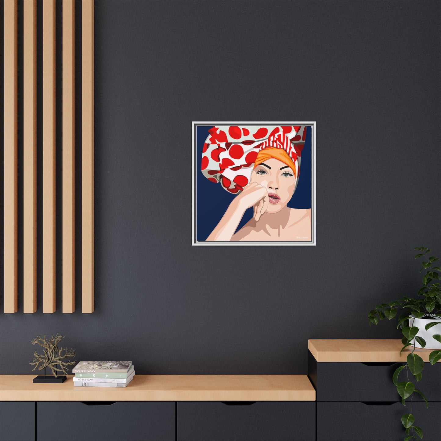 Vivid 20 by Orit Fuchs Pop Art Matte Canvas Framed Wall Art Print