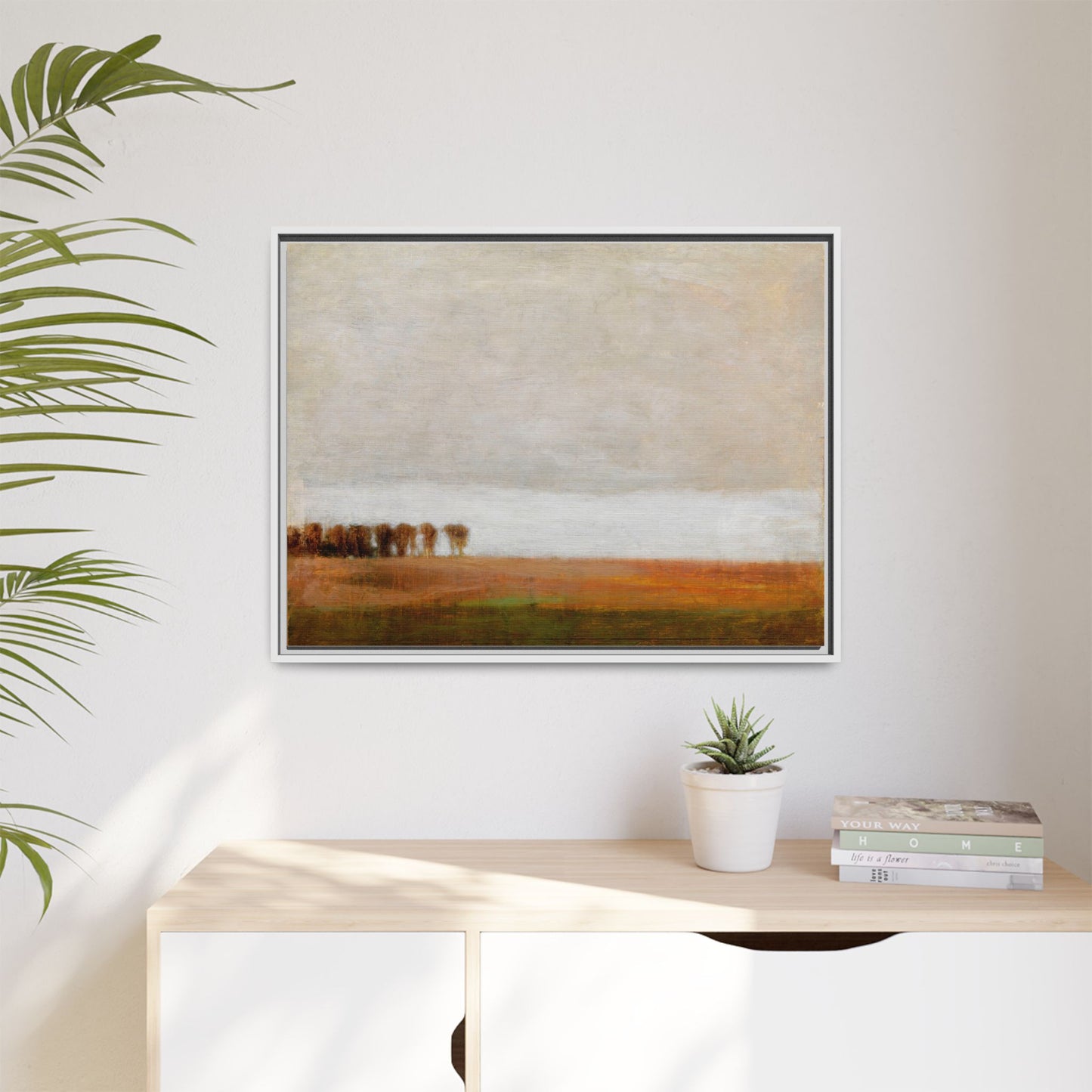 View of Jaegersborg Allé, North of Copenhagen by Vilhelm Hammershøi Framed Matte Canvas Wall Art Print