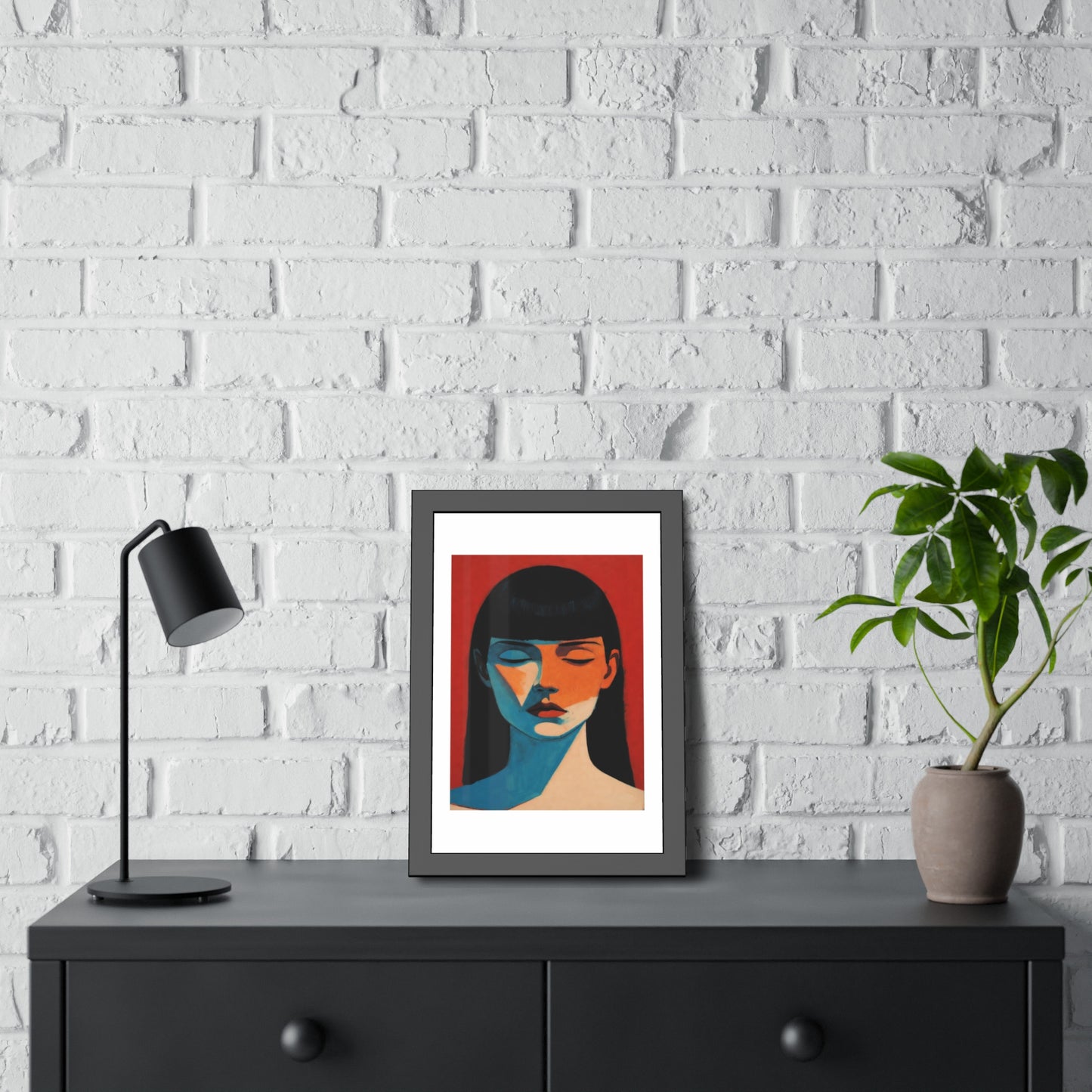 Framed Art Print — Moody Portrait Poster