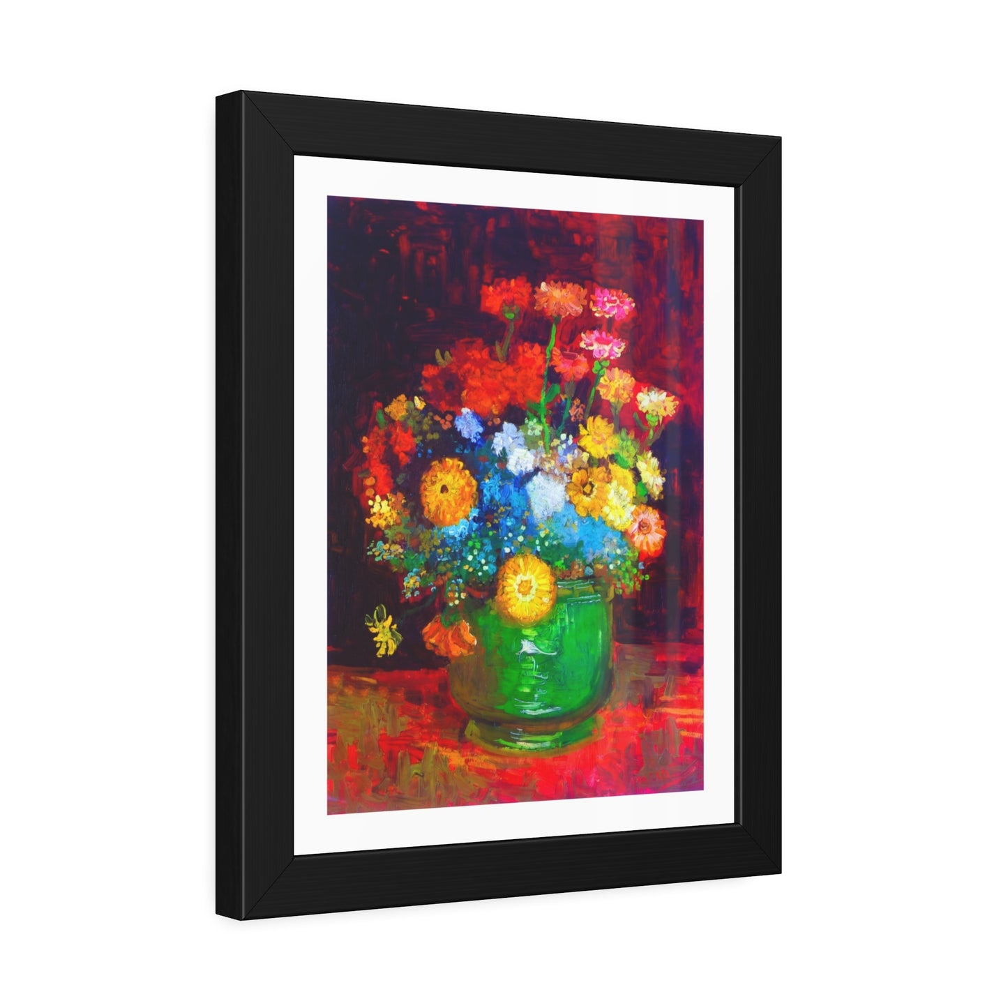 Framed Floral Poster — Colorful Bouquet Art Print