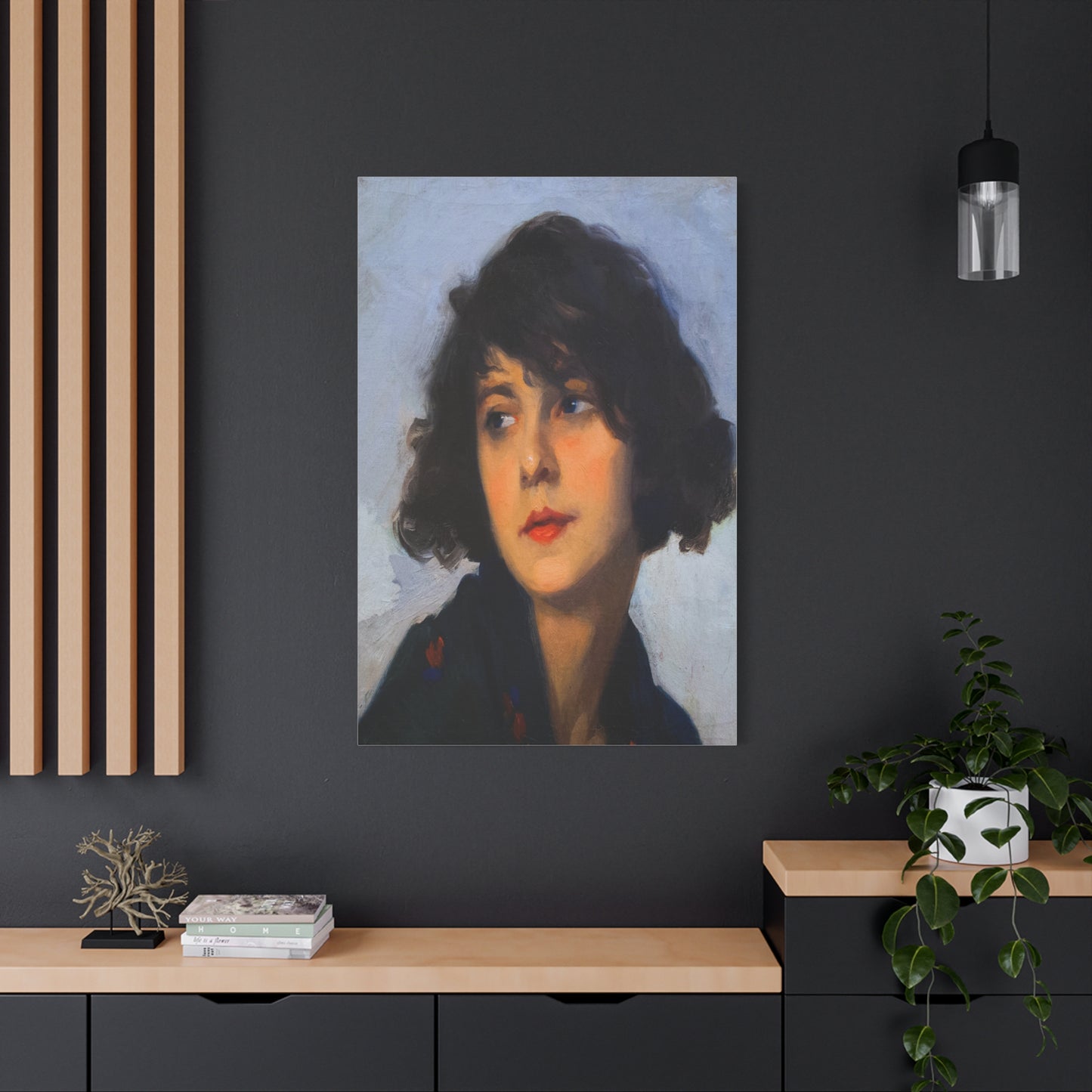 Mulher do chale verde (cropped) by Cyprien Eugene Boulet Matte Canvas Print — Stretched Wall Art