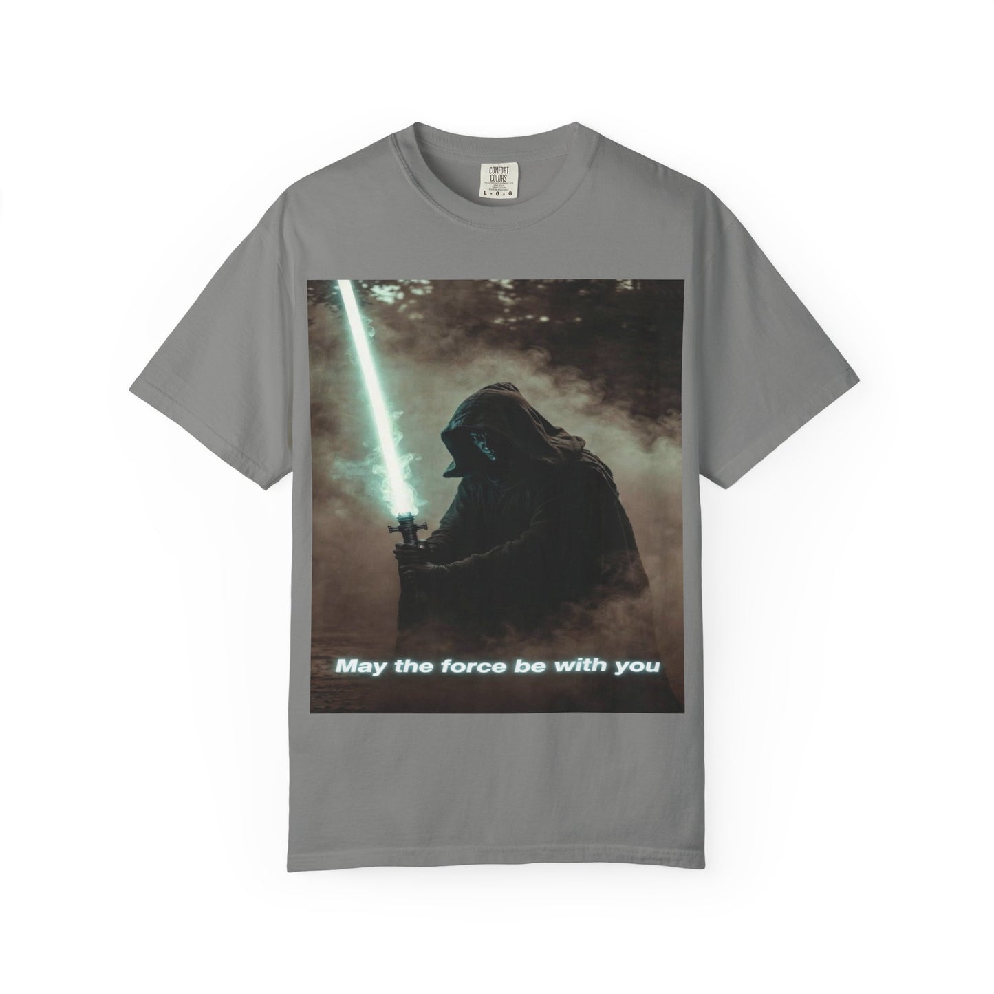 T-Shirt — 'May the force be with you' Lightsaber Sci‑Fi Graphic Tee