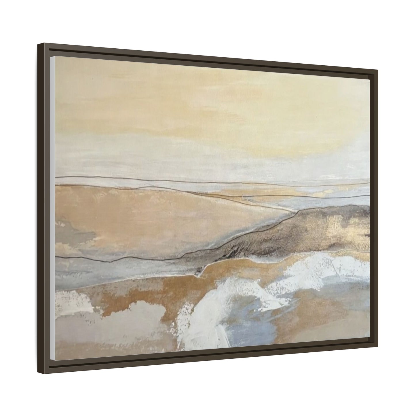 Framed Abstract Coastal Landscape Matte Canvas Wall Art