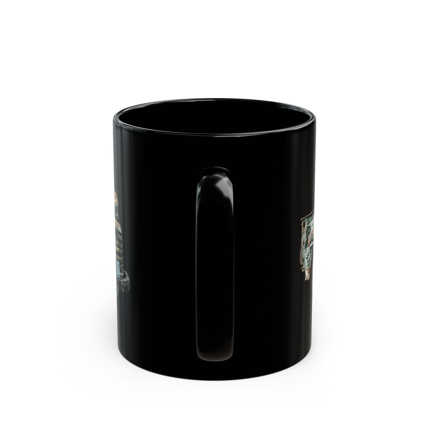 Vintage Rusty Truck Black Coffee Mug — Retro Classic Pickup Gift